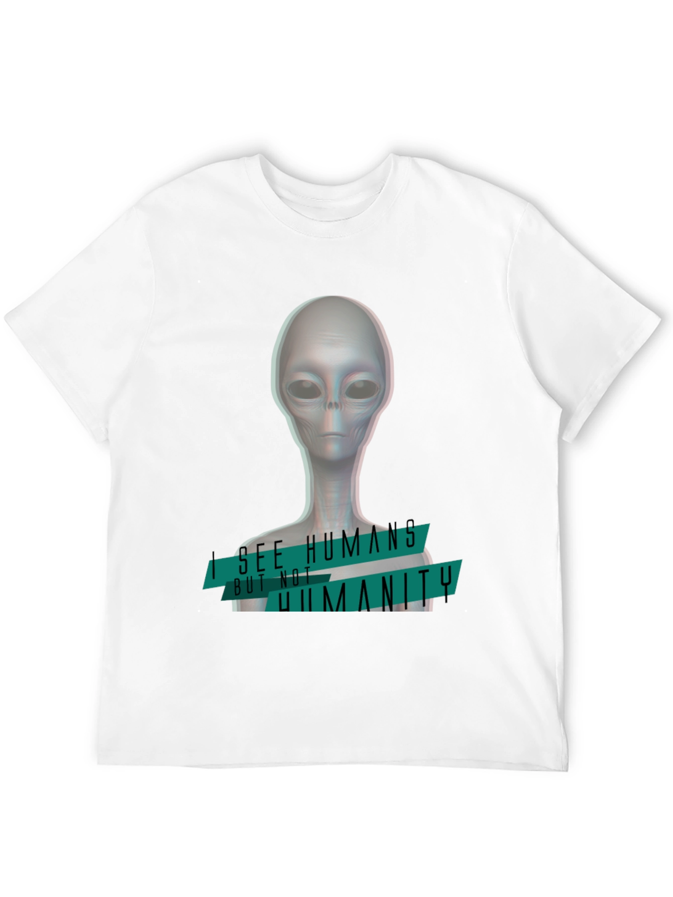 Black Alien 'I See Humans' Graphic T-Shirt view 12