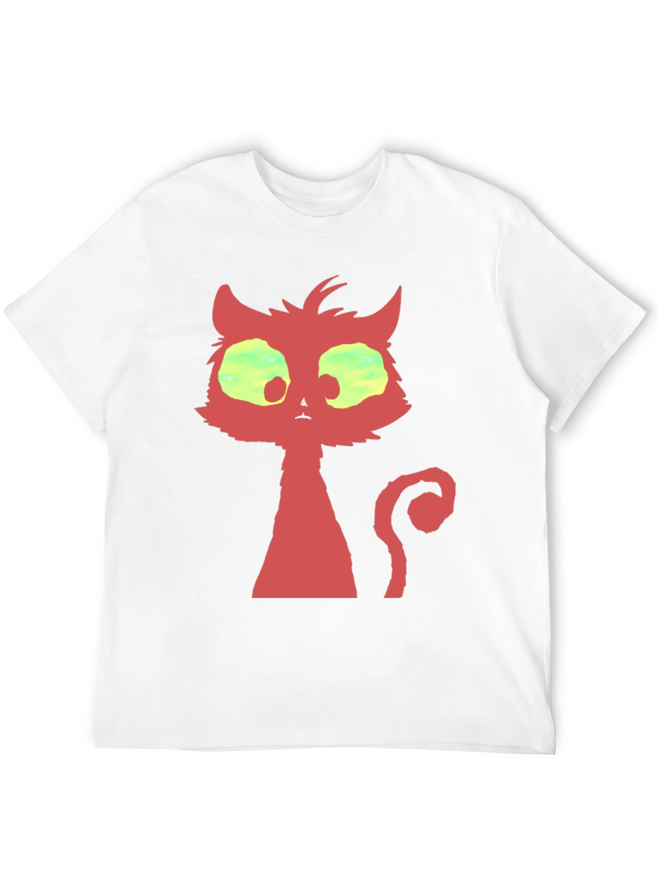 Black Red Cat Graphic T-Shirt - Unique Design view 12