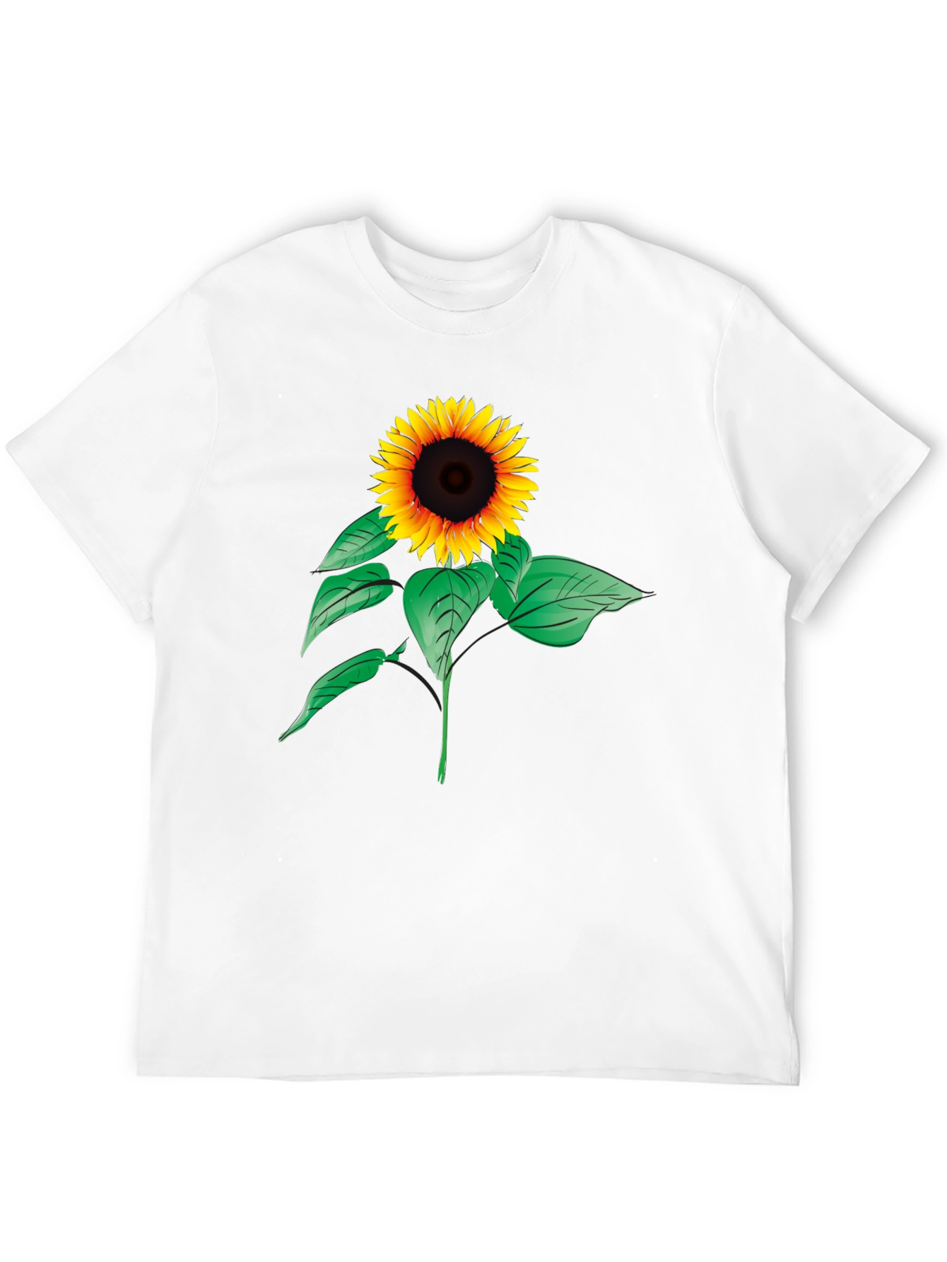Black Sunflower Graphic Tee - Black Cotton Comfort view 12