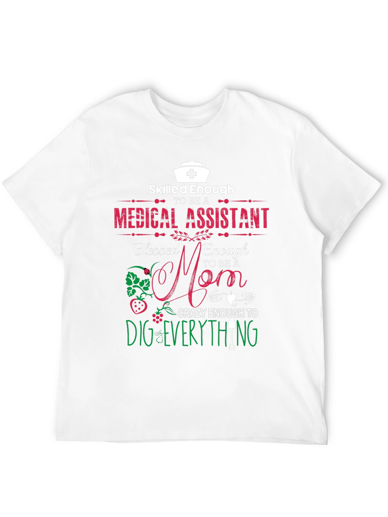 Black Skilled Medical Assistant, Blessed Mom T-Shirt view 12