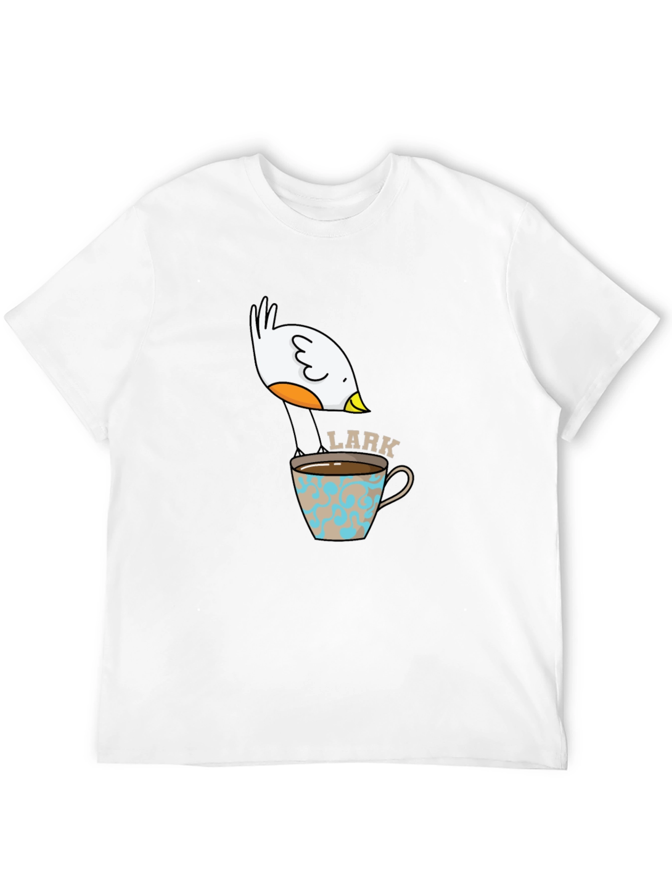 Black Lark in a Cup T-Shirt - Soft Cotton Bird Lover Tee view 12