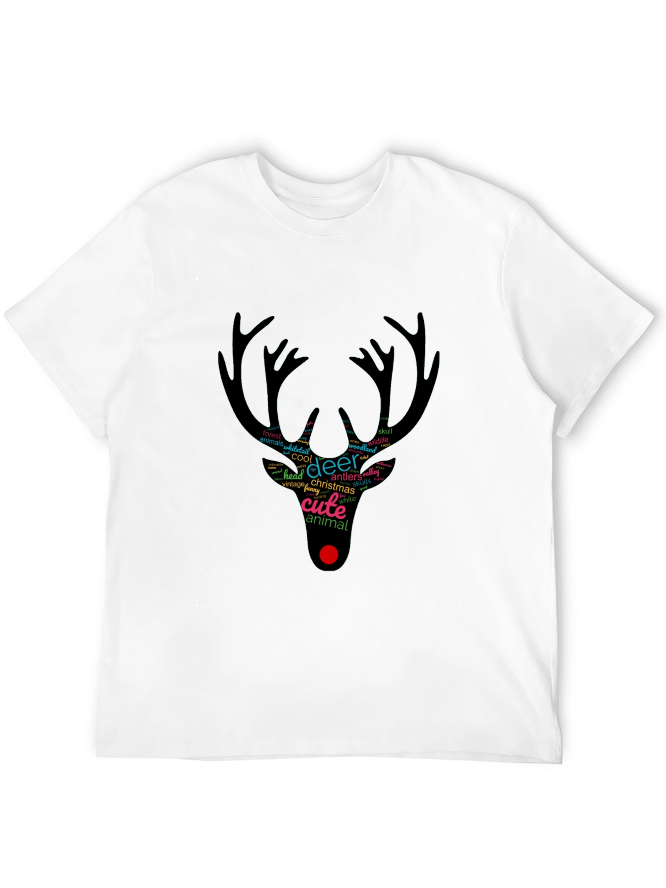 Black Festive Deer Graphic Tee - Holiday Style view 12