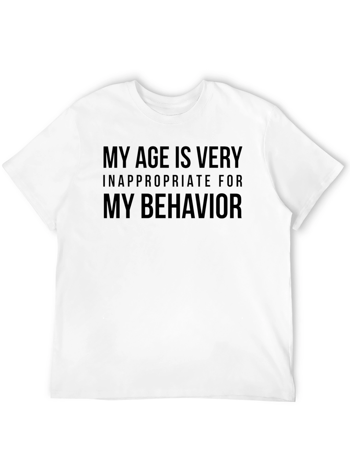 Black Funny Age Behavior Graphic T-Shirt view 12