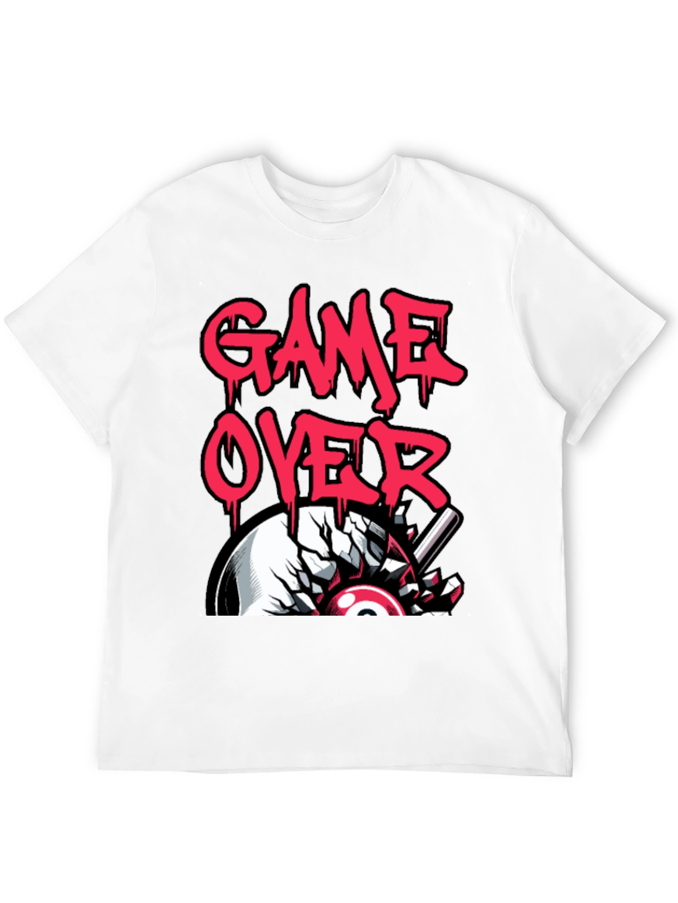 Black Game Over Graphic Tee - Gamer Style view 12