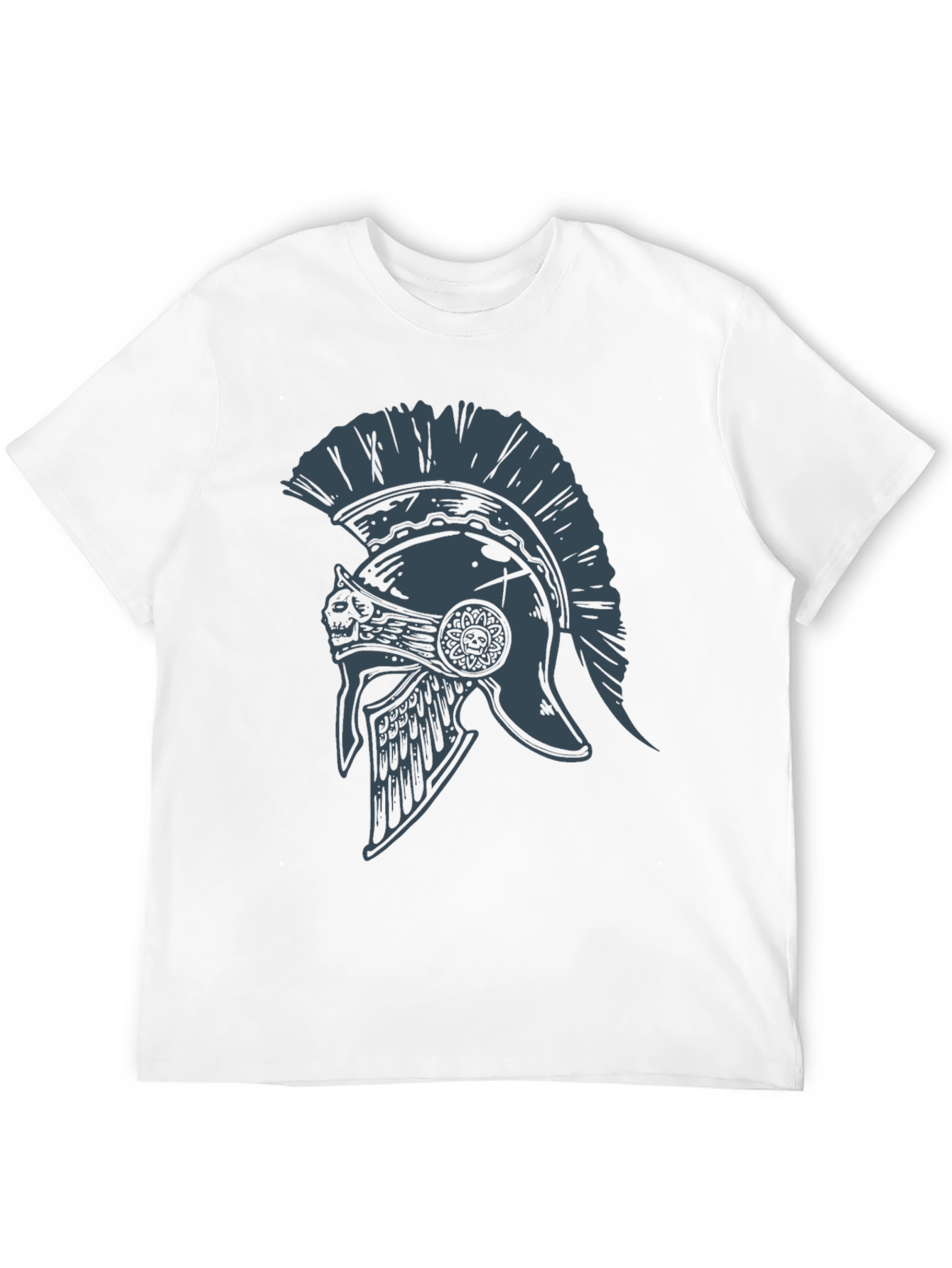 Black Spartan Helmet Graphic Tee - Warrior Style view 12