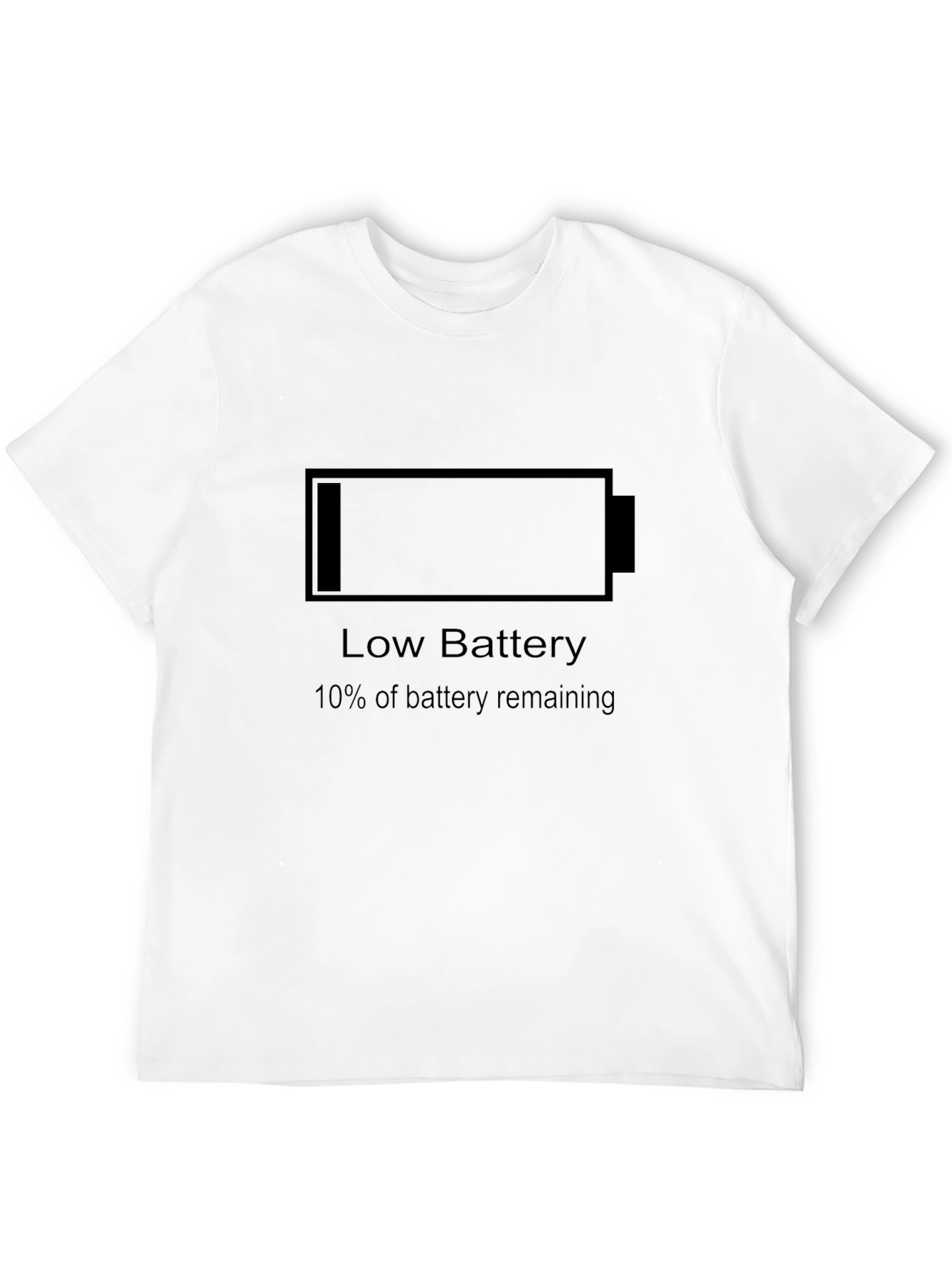 Black Low Battery T-Shirt - 10% Remaining view 12