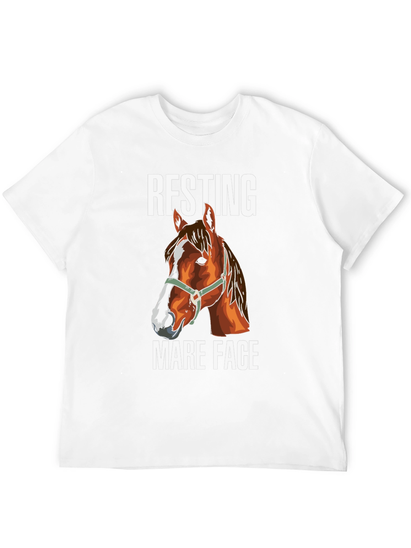 Black Resting Mare Face T-Shirt - Horse Lover Tee view 12