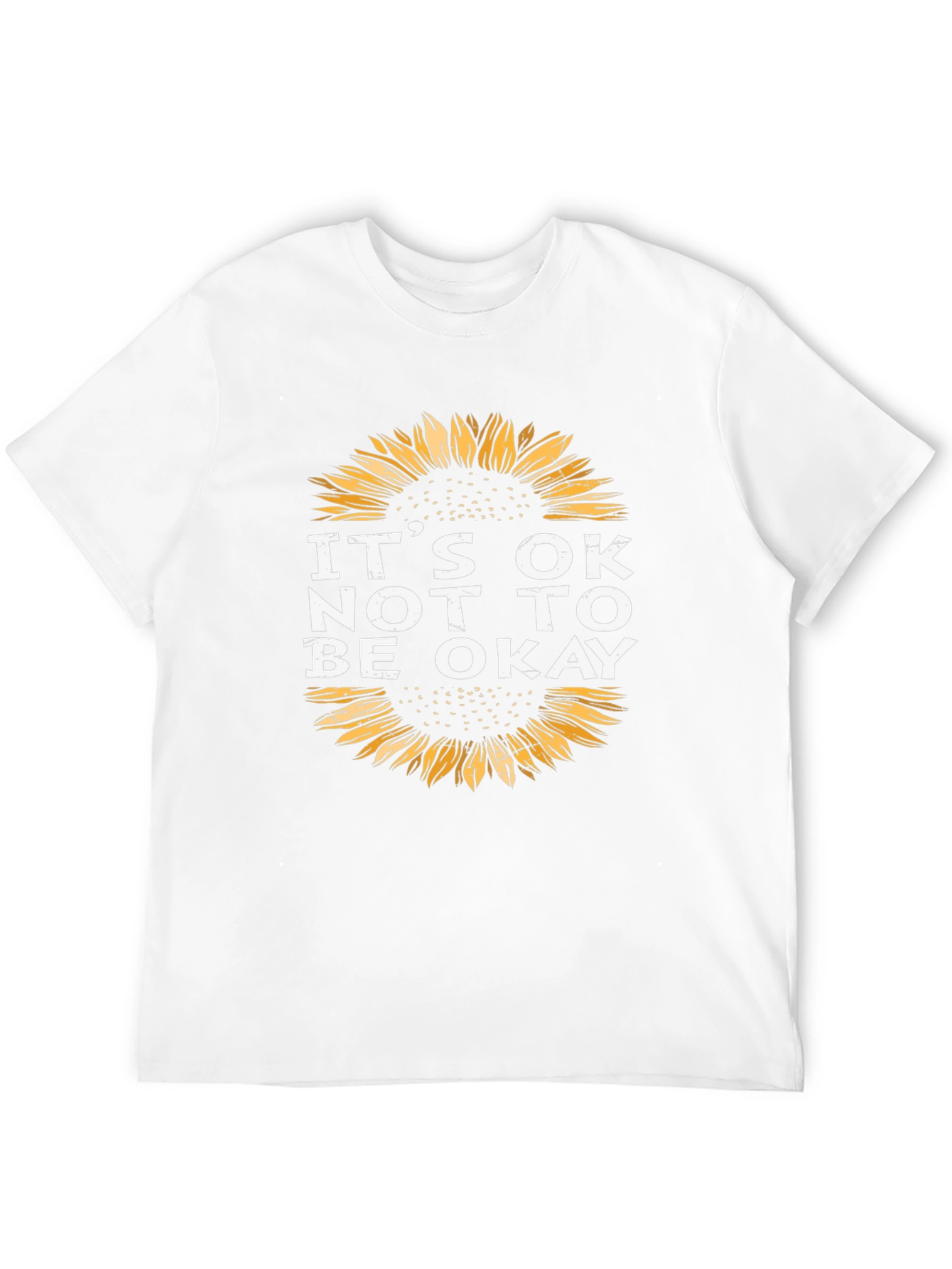 Black It's Okay Sunflower Graphic Tee - Unisex view 12
