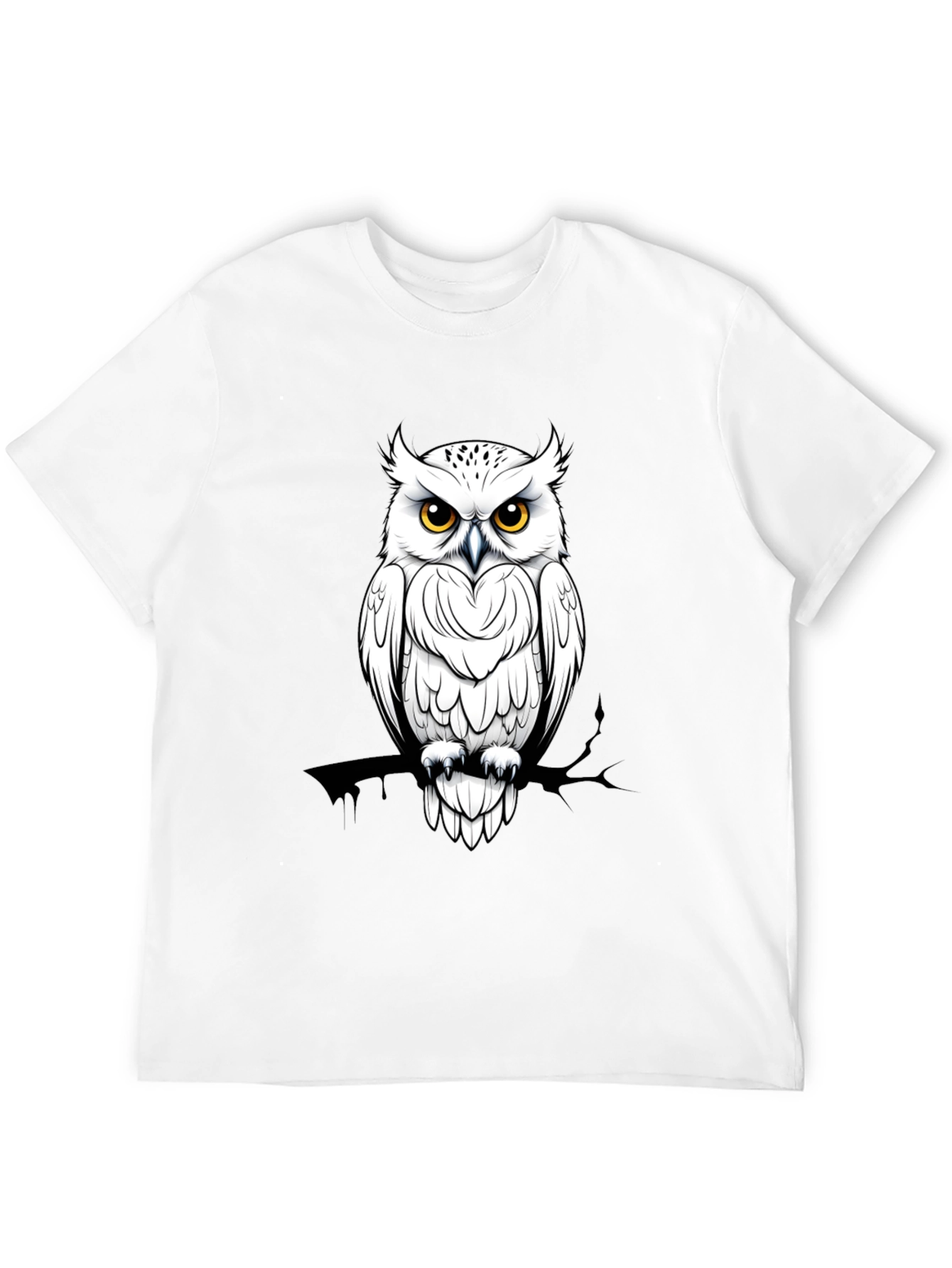 Owl Graphic Black T-Shirt - Unique Design - 12
