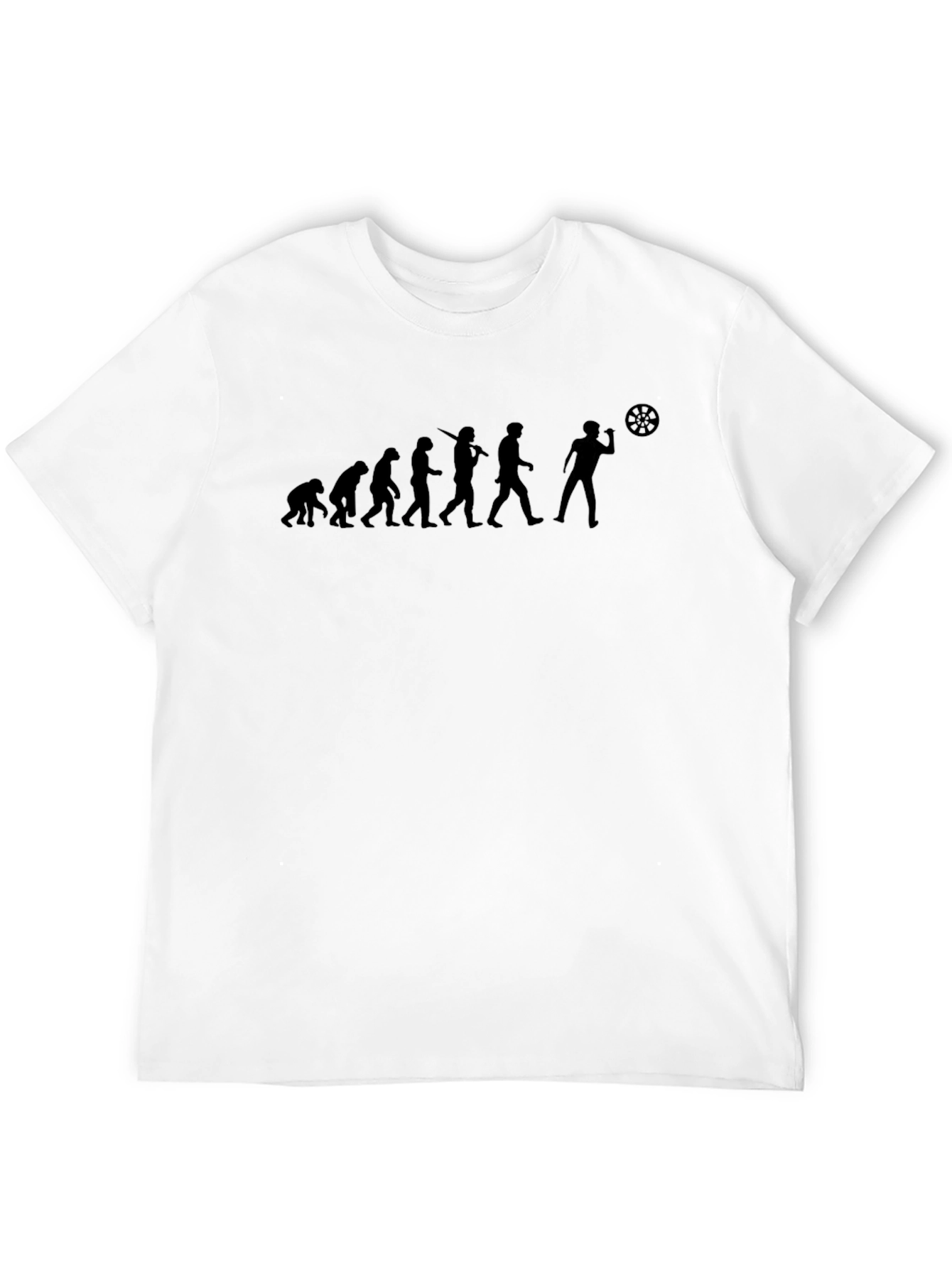 Black Evolution of Disc Golf T-Shirt view 12