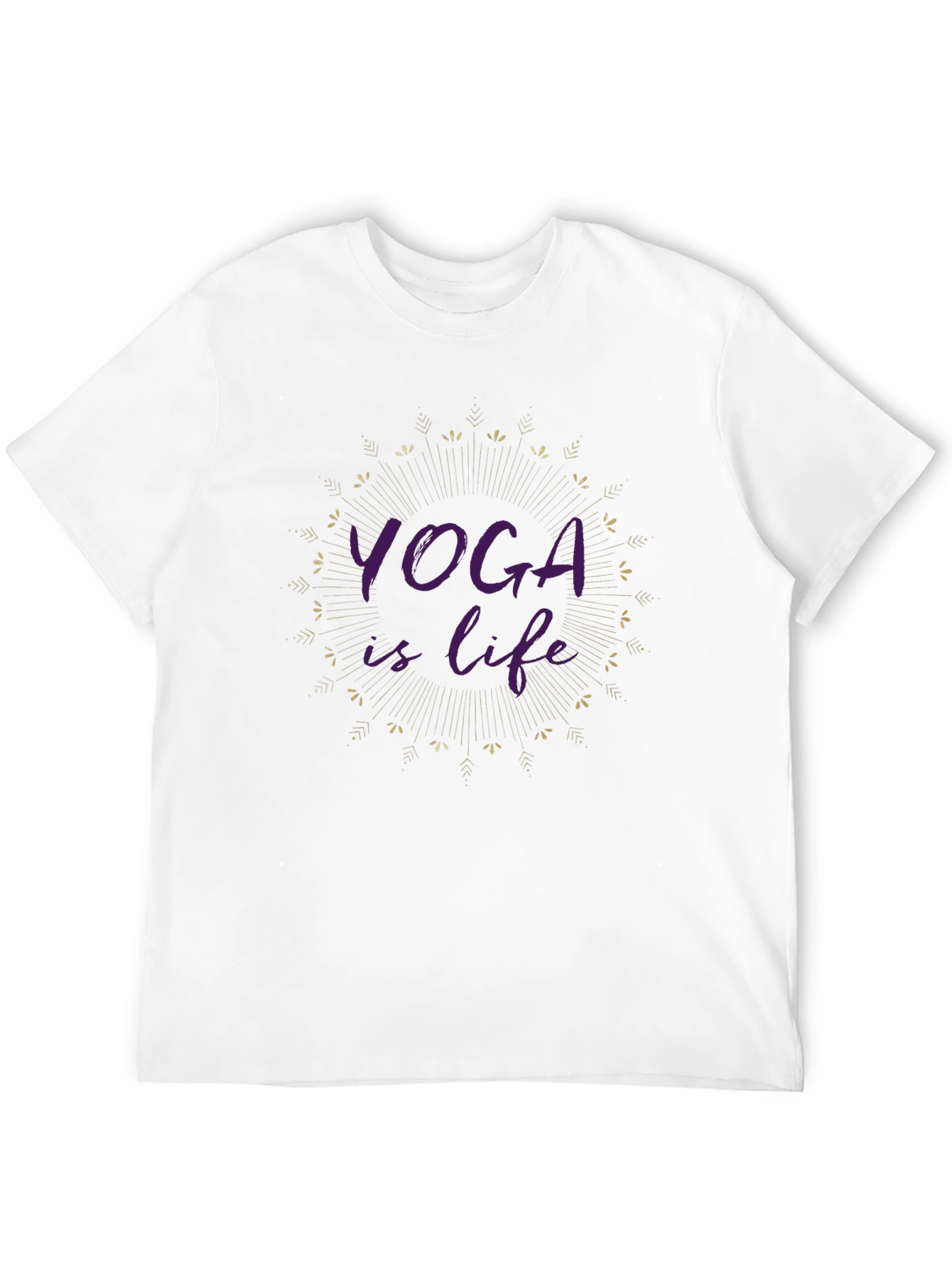 Black Yoga Is Life T-Shirt - Black view 12