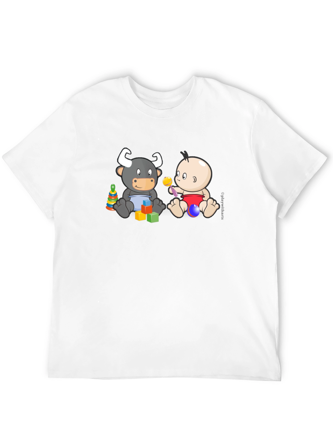 Black Baby & Bull Graphic T-Shirt view 12