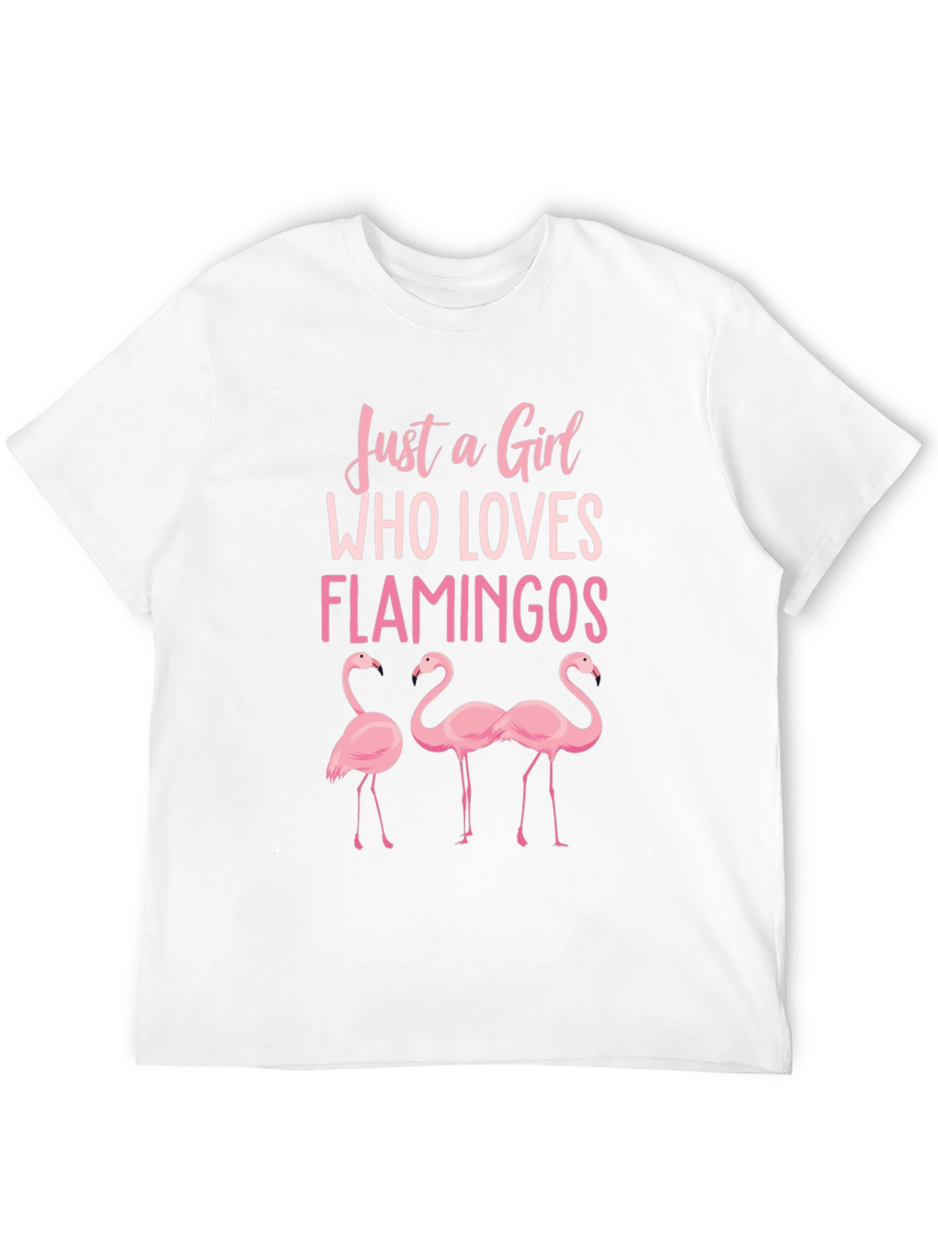 Black Flamingo Lover T-Shirt - Just a Girl Who Loves Flamingos view 12