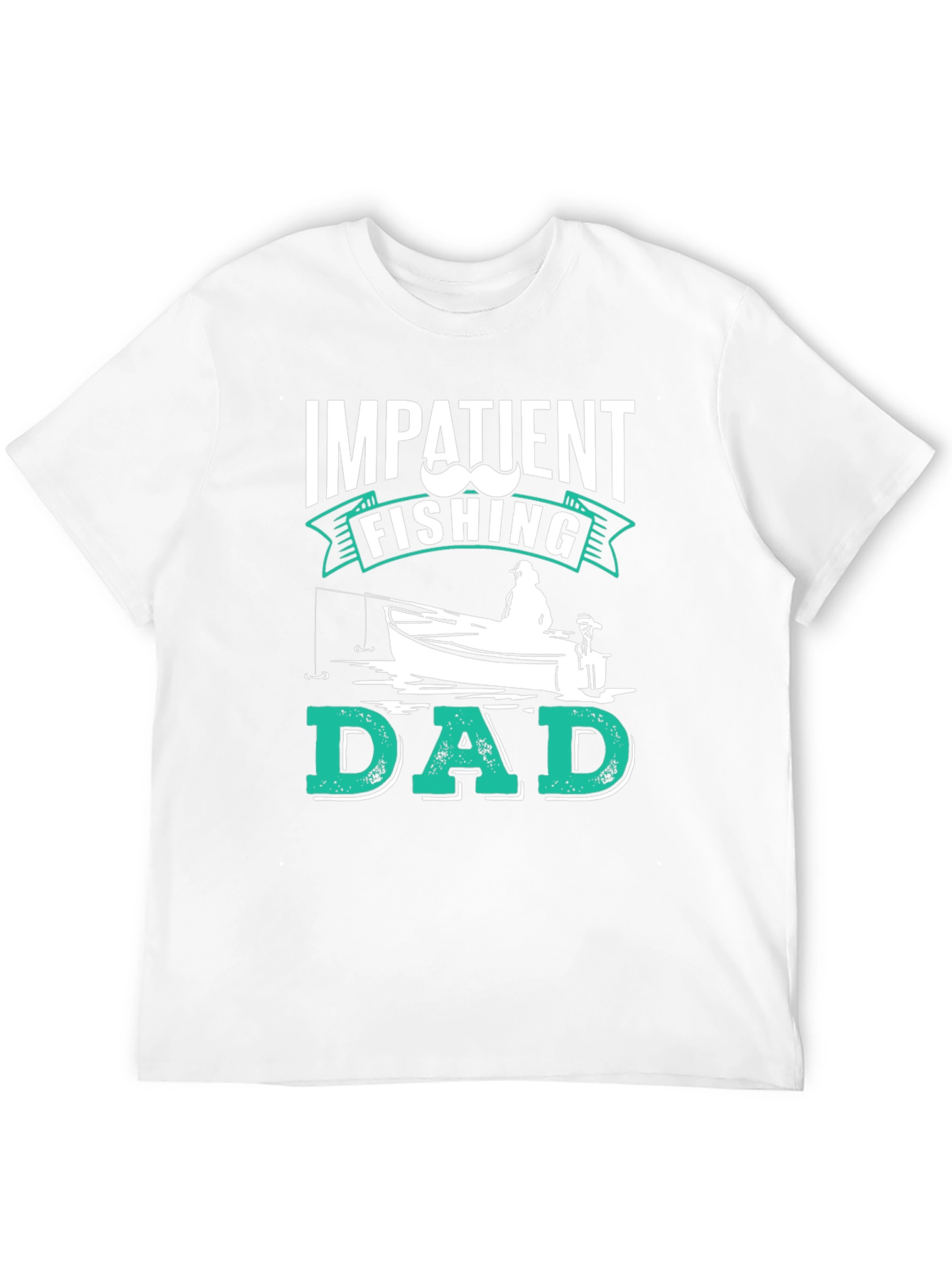 Black Impatient Fishing Dad Black Graphic Tee view 12