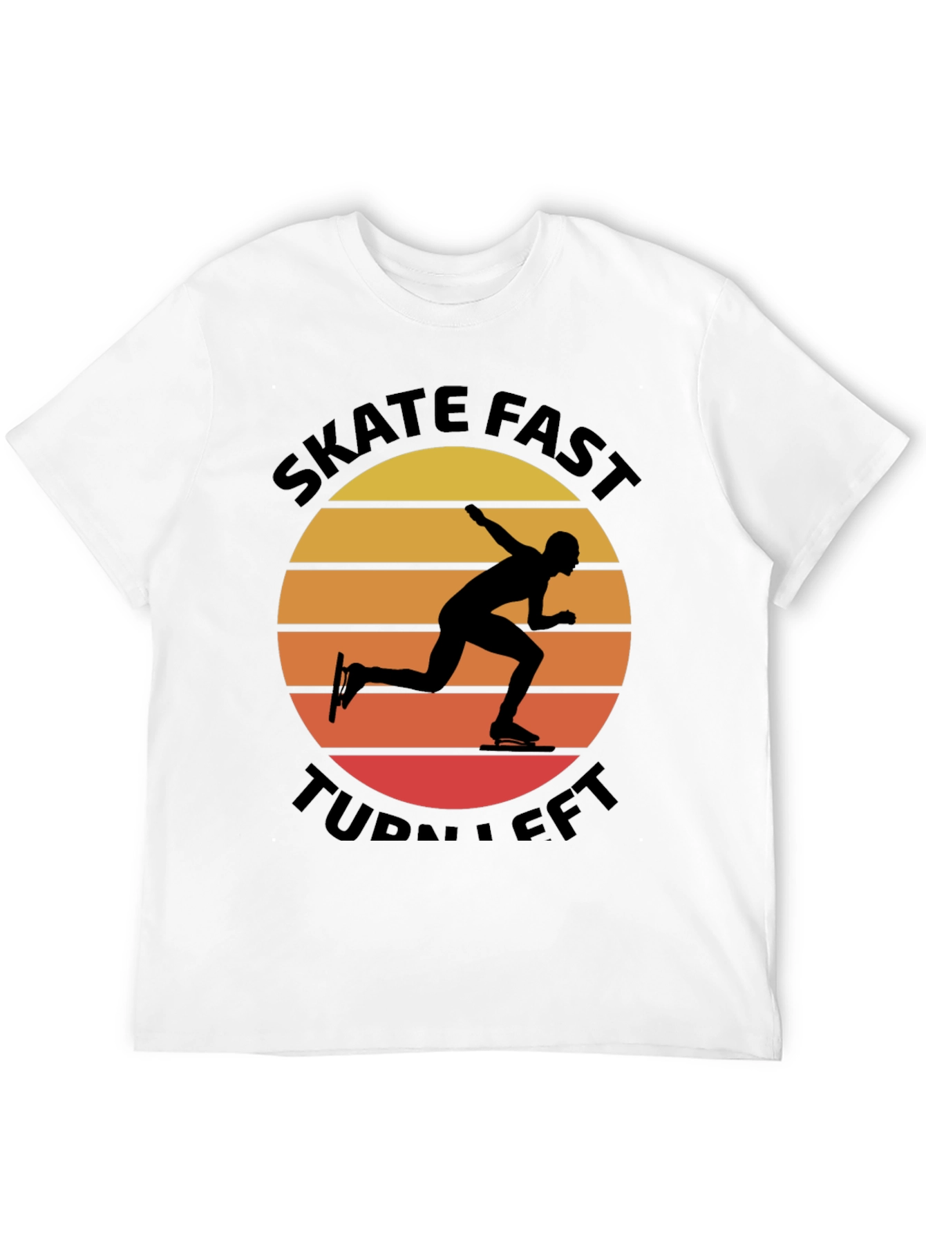 Black Skate Fast Turn Left Black T-Shirt view 12