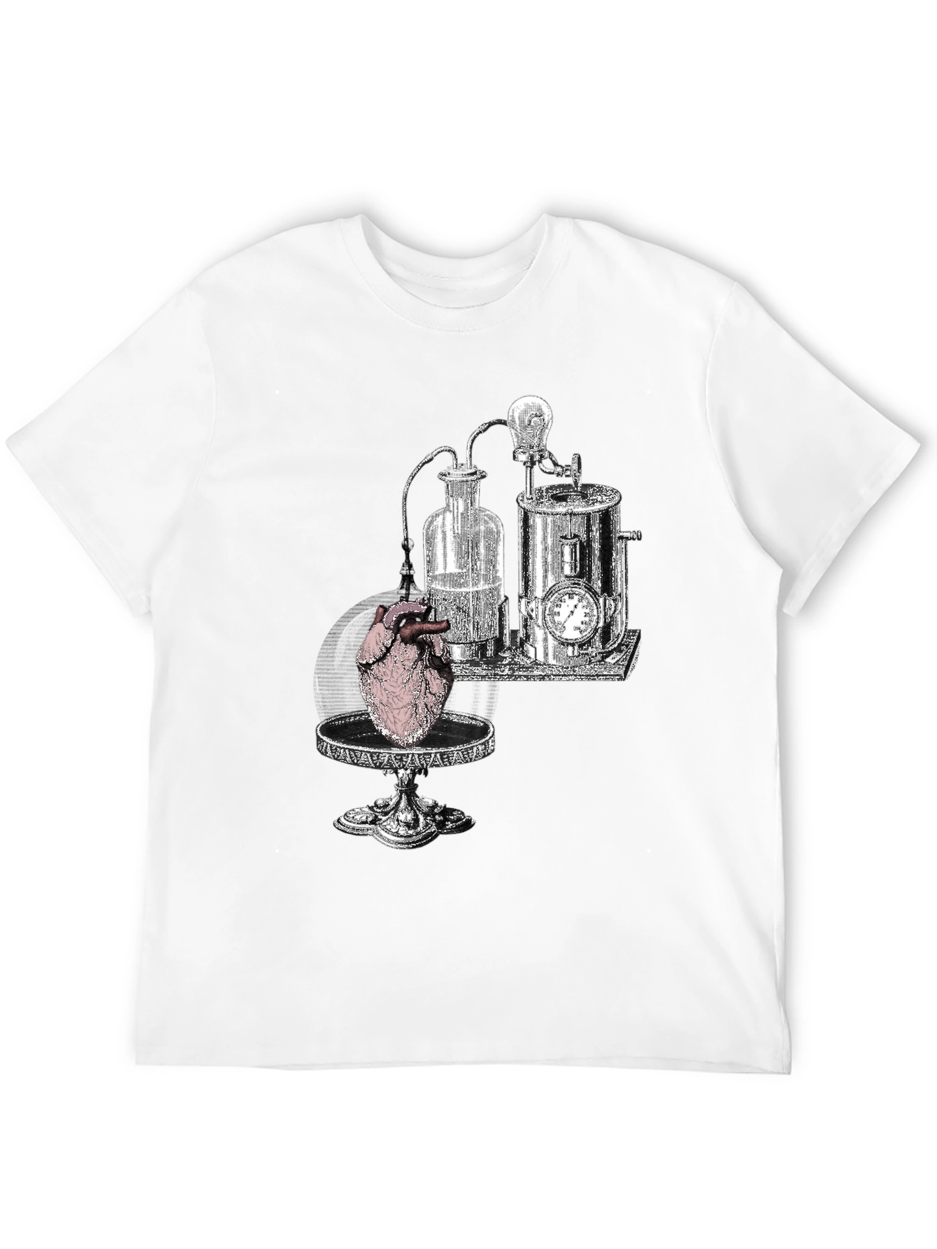 Black Steampunk Heart T-Shirt - Black Graphic Tee view 12