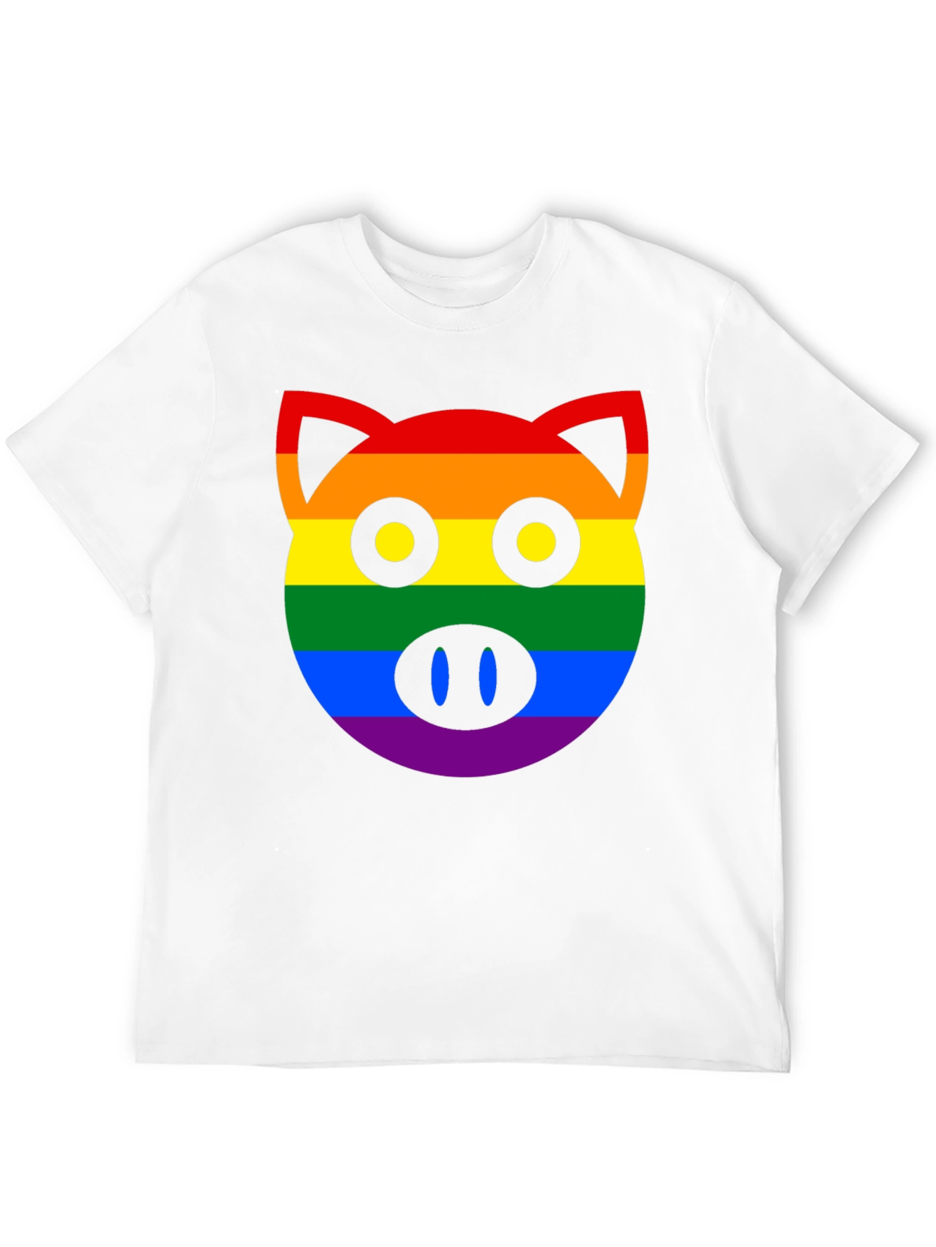 Black Pride Pig Graphic T-Shirt - LGBTQ+ Rainbow Design view 12