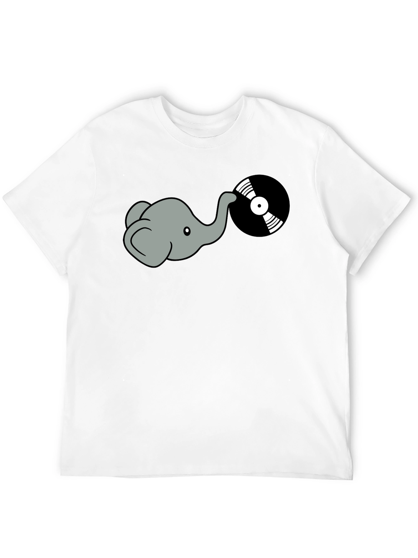 Black Elephant DJ Graphic Tee - Cool Vinyl Record Shirt view 12