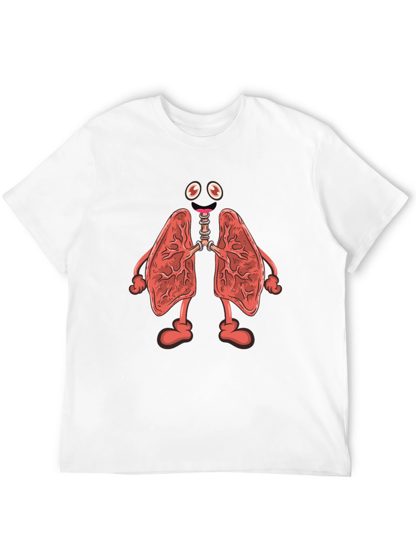 Black Cartoon Lungs Black T-Shirt view 12