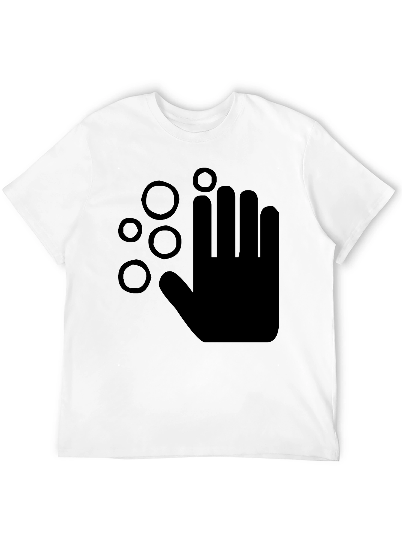 Black Washing Hands Graphic Black T-Shirt view 12