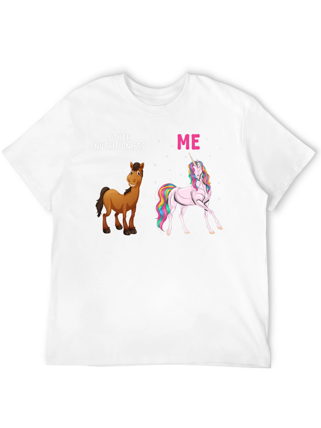 Black Nutritionist Horse & Unicorn T-Shirt view 12