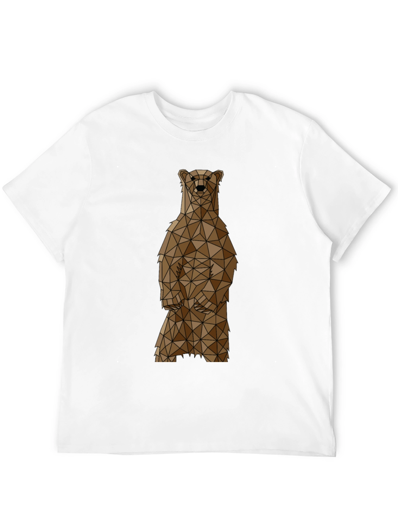 Black Geometric Bear Graphic Tee - Black view 12