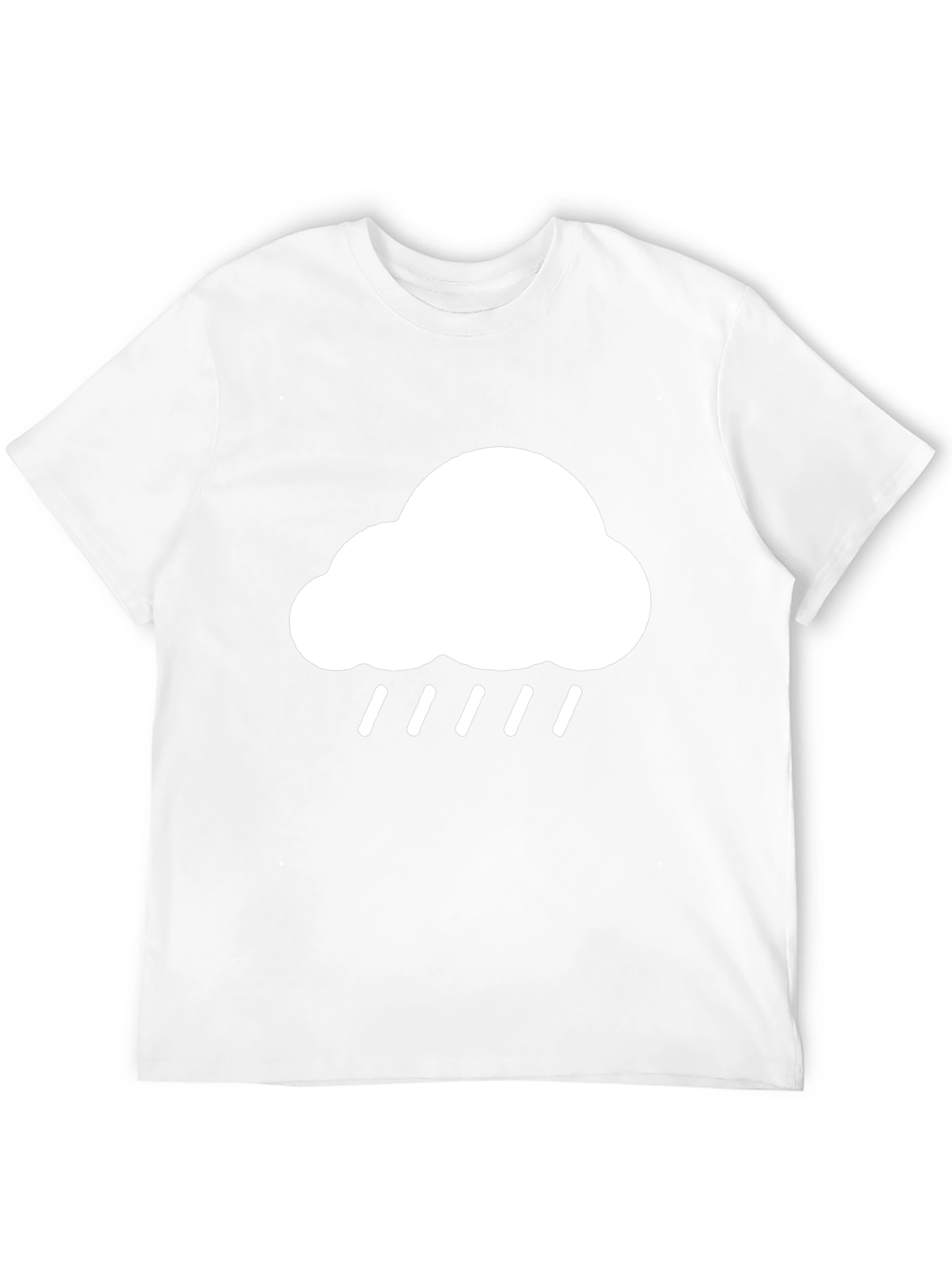 Black Cloud Rain Graphic Black T-Shirt view 12