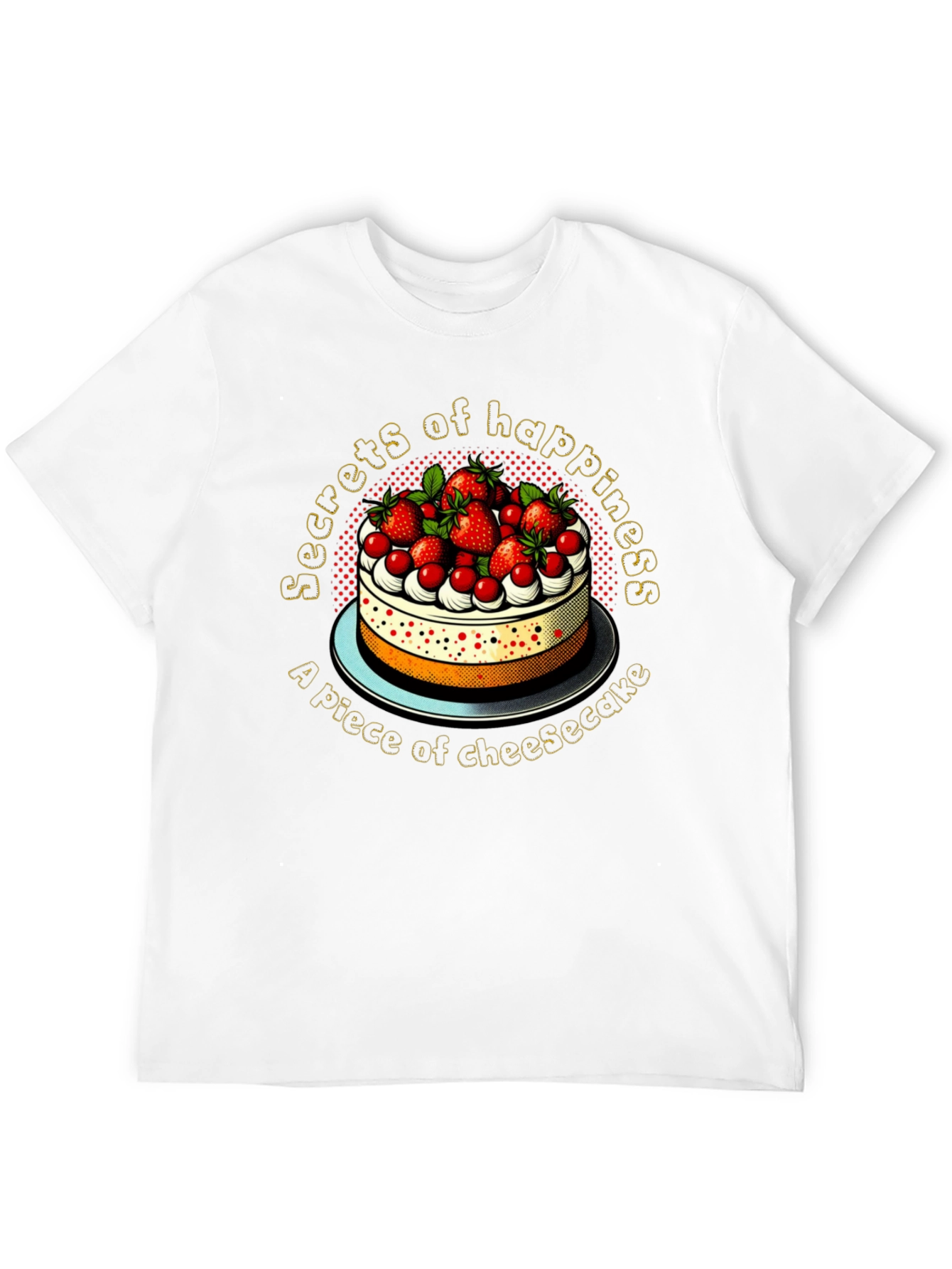 Black Secrets of Happiness Cheesecake Graphic Tee view 12