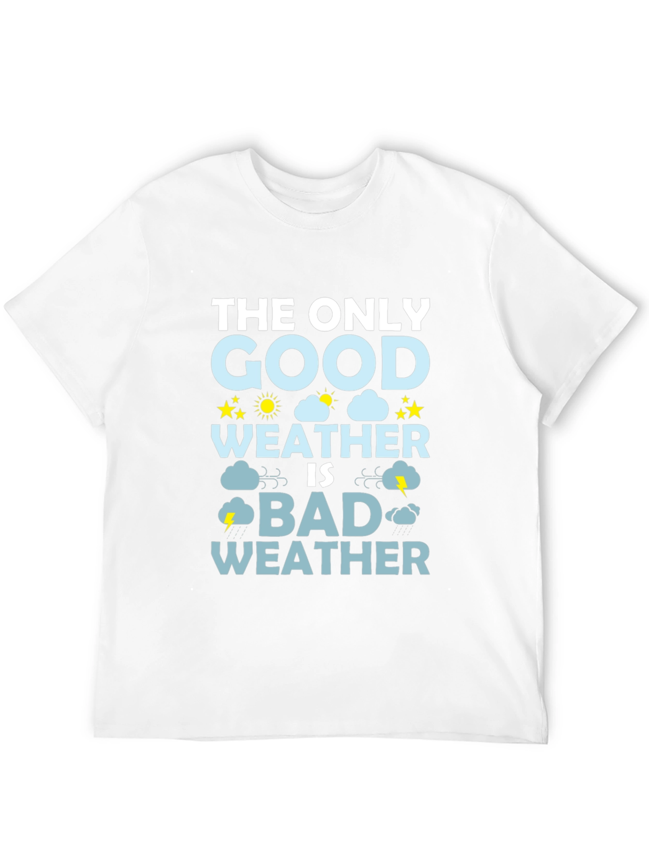 Black Bad Weather T-Shirt - Funny Weather Graphic Tee view 12