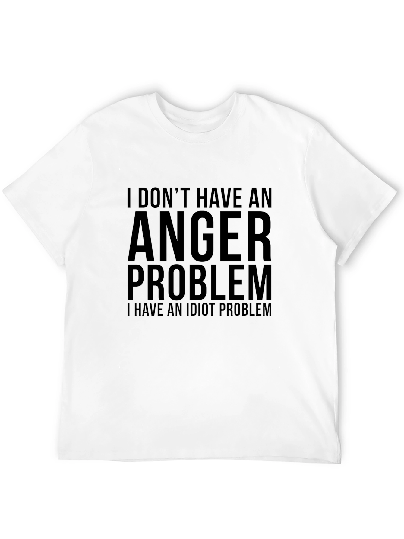 Black Anger Problem Funny Slogan T-Shirt view 12