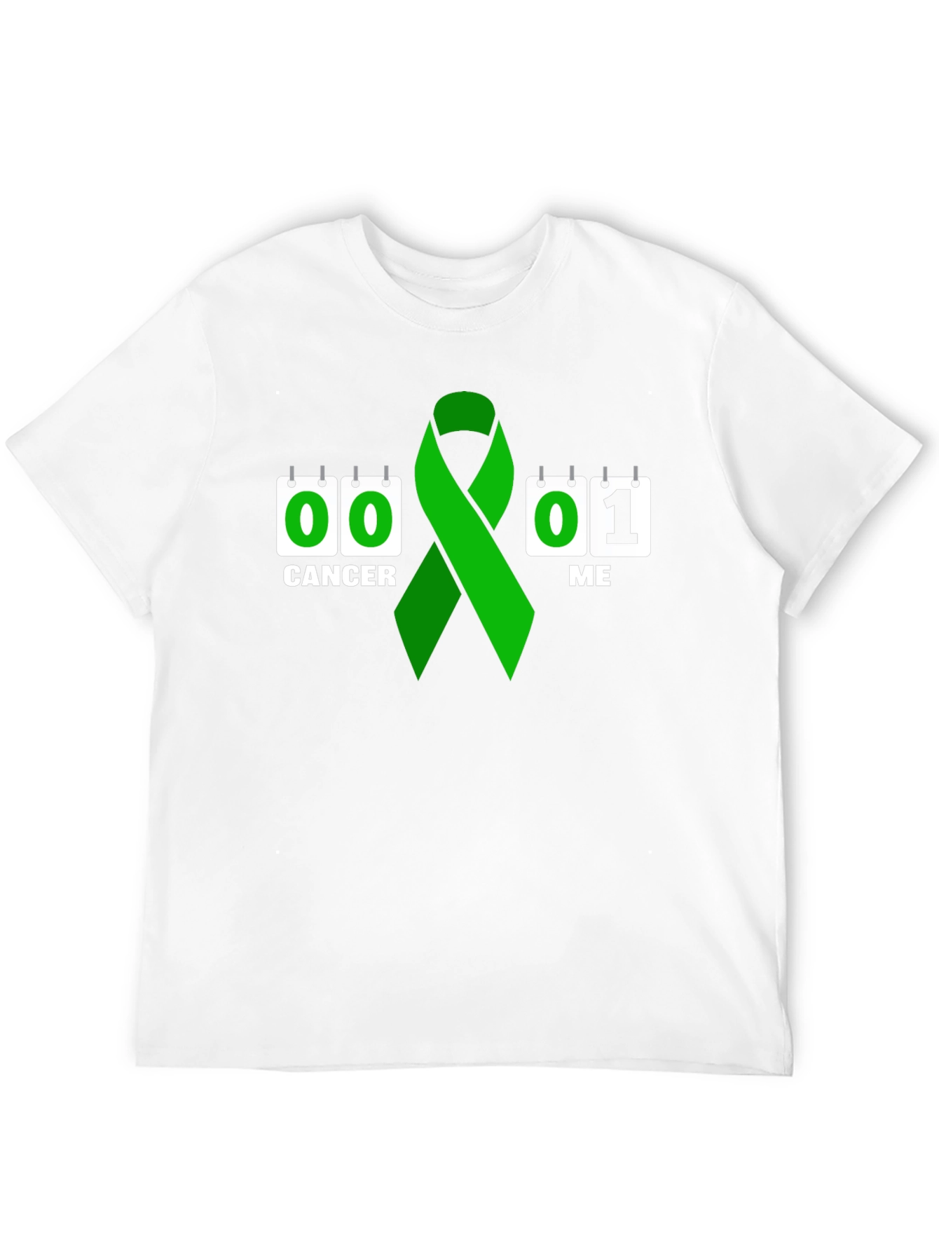 Black Cancer Survivor T-Shirt: Green Ribbon view 12