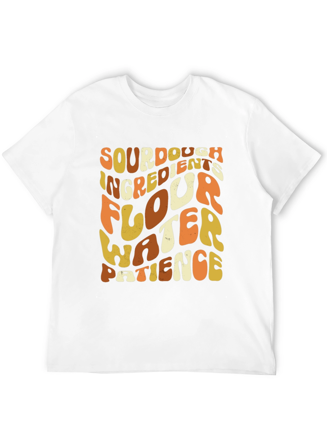 Black Sourdough Ingredients Retro Graphic T-Shirt view 12