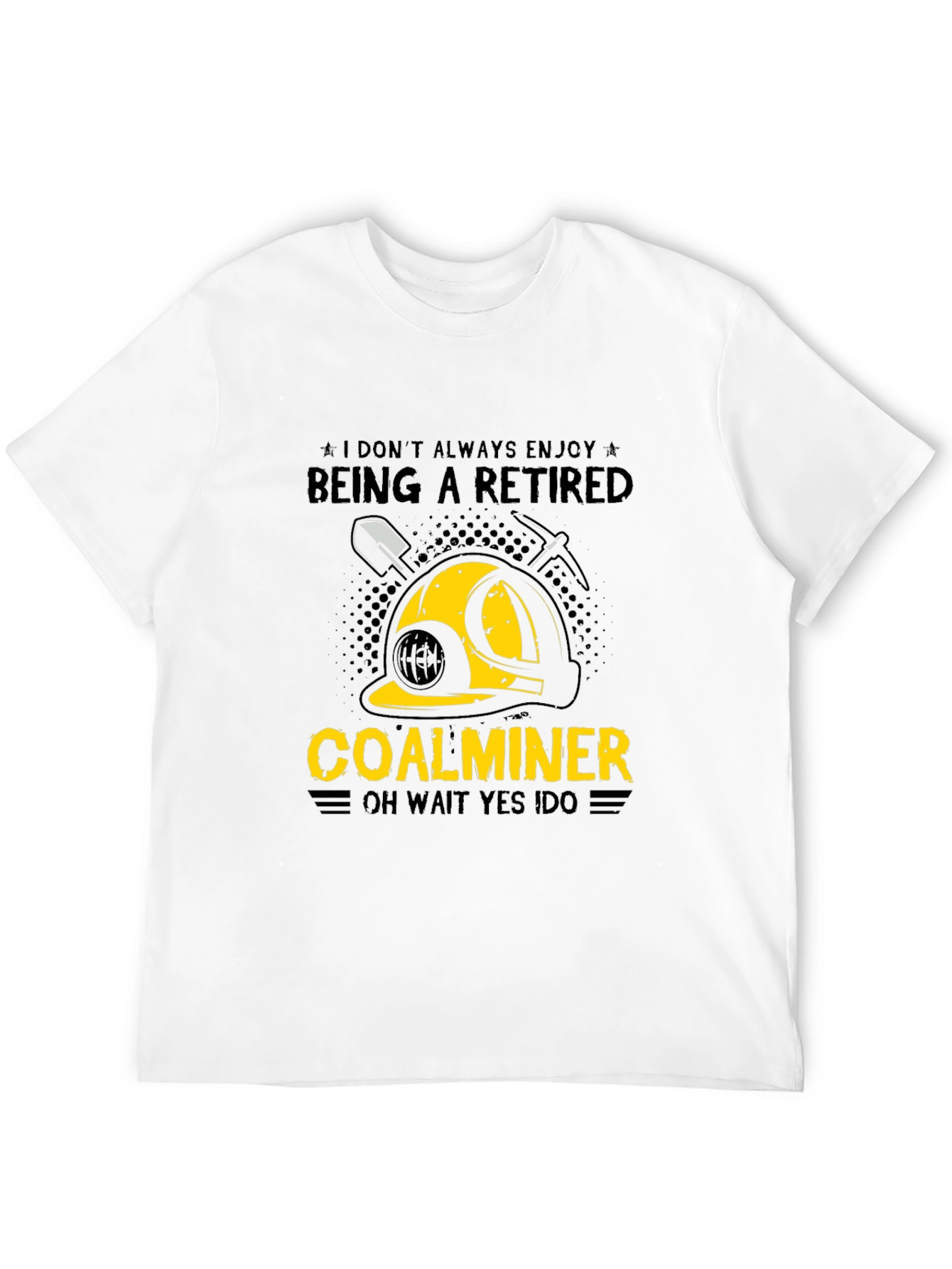 Black Retired Coal Miner Graphic T-Shirt view 12