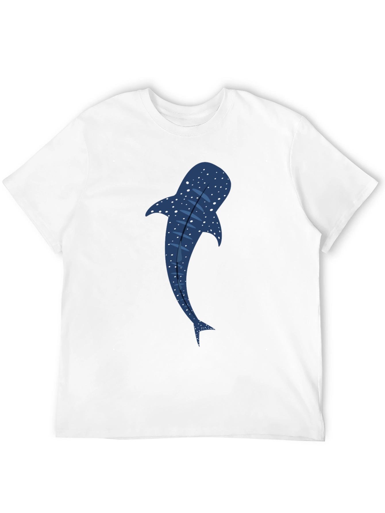 Black Whale Shark Graphic Tee - Black Cotton T-Shirt view 12