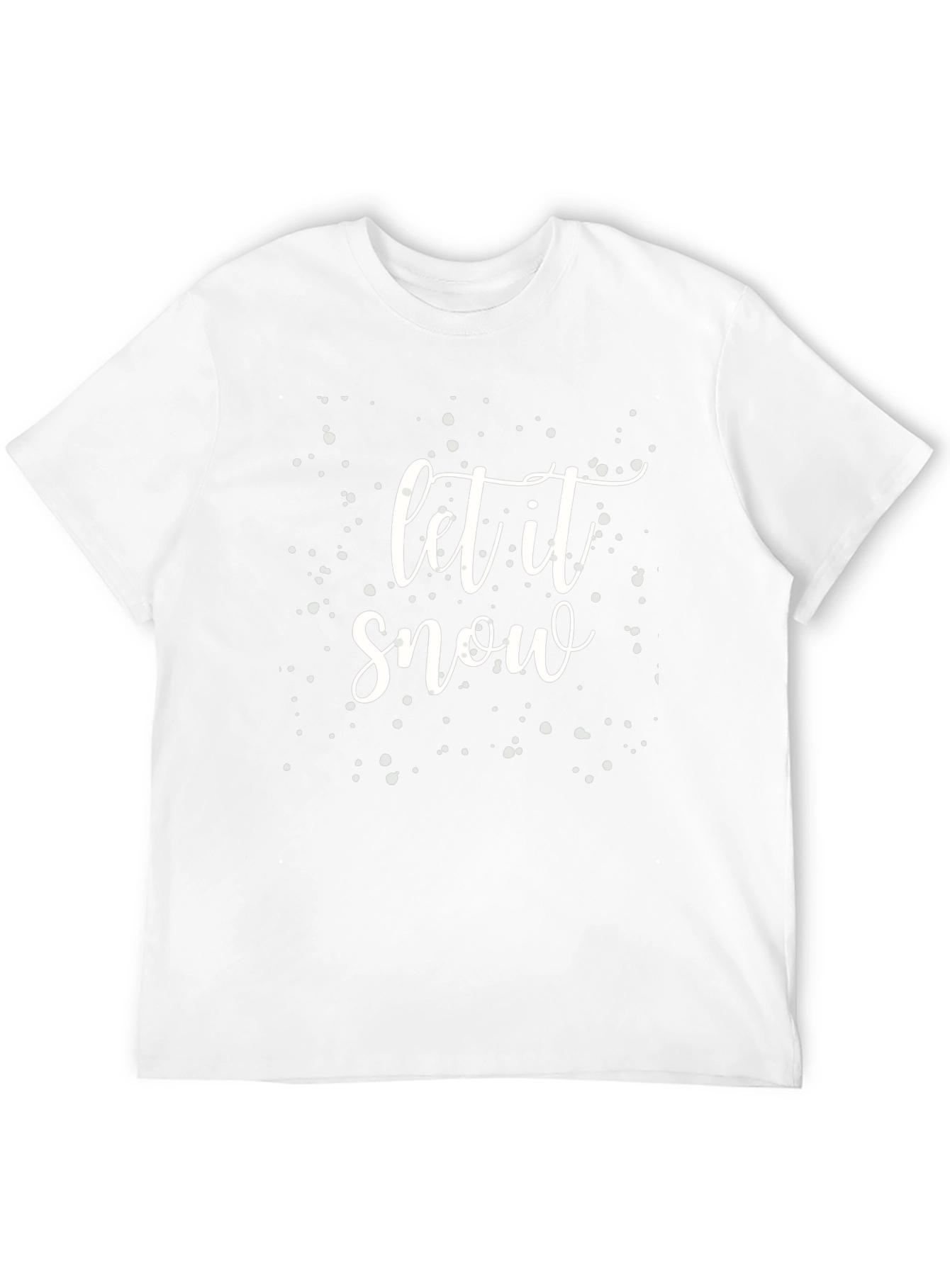Black Let it Snow T-Shirt - Festive Holiday Apparel view 12