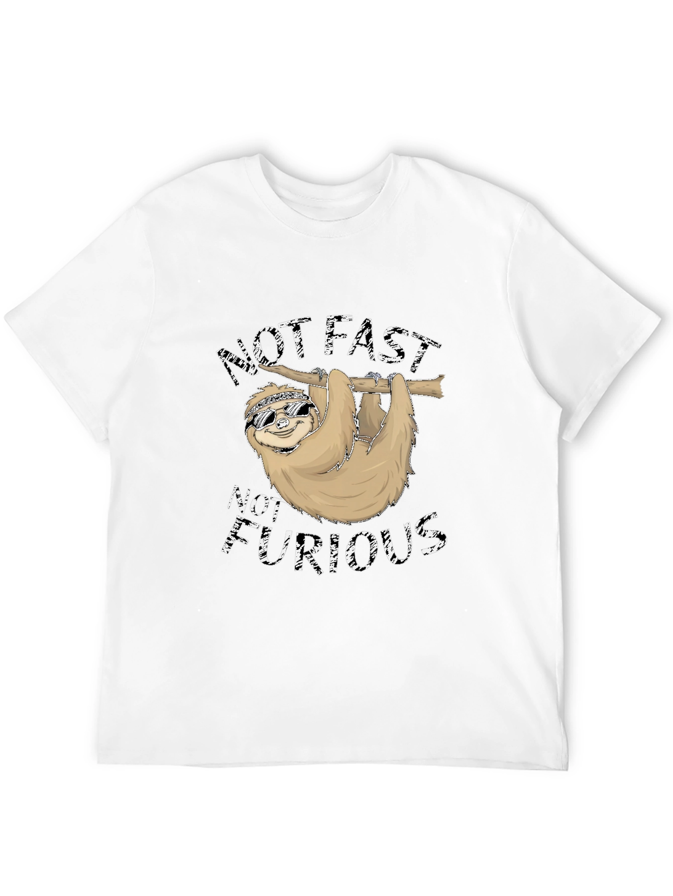 Black Not Fast Not Furious Sloth T-Shirt view 12