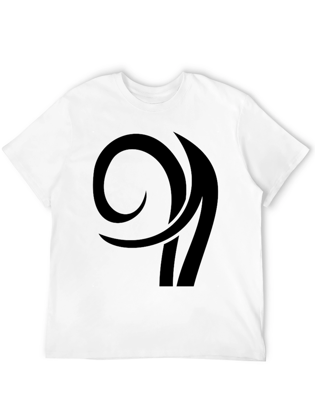 Black Abstract Graphic Black T-Shirt view 12