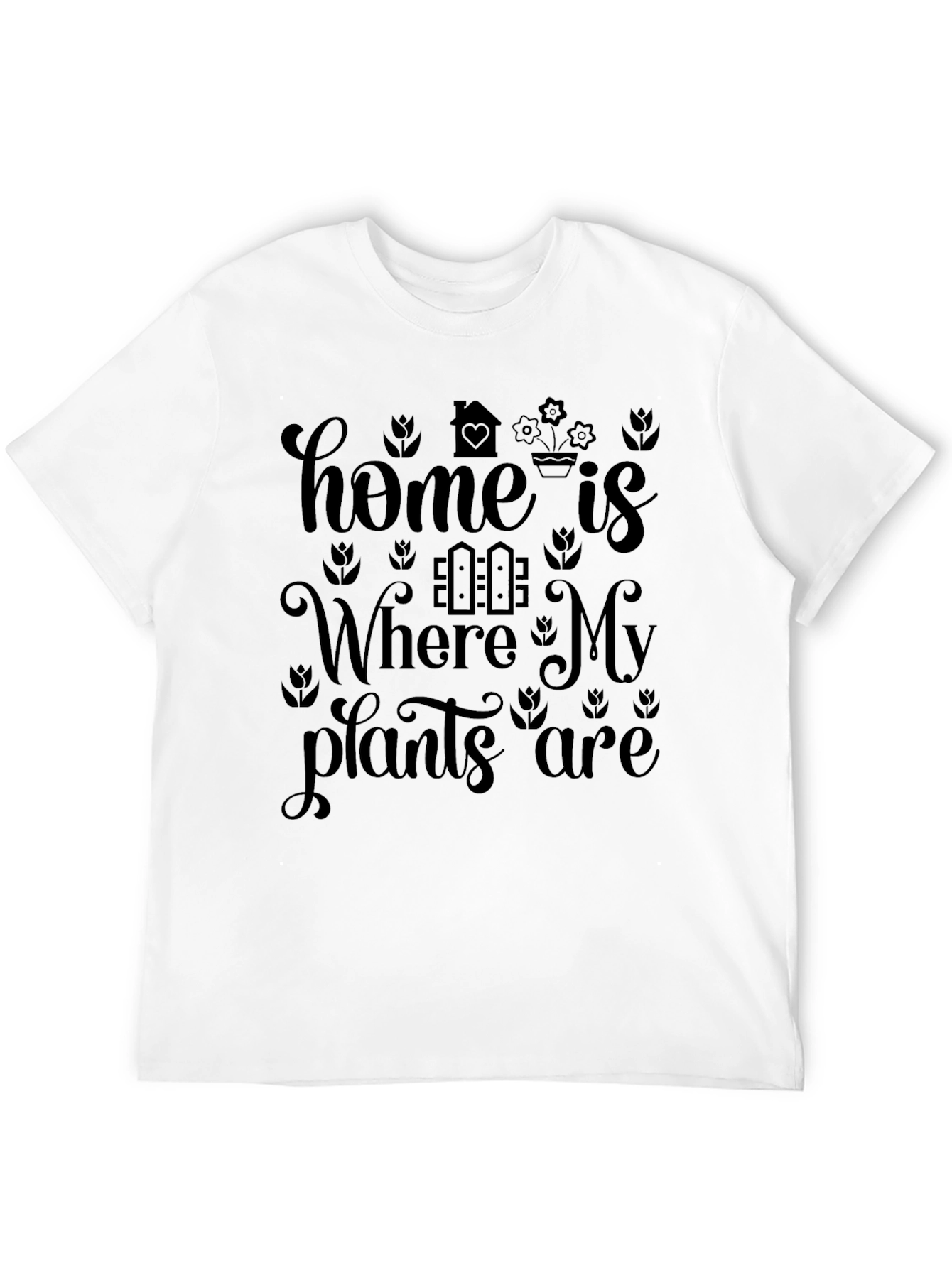 Black Home is Where My Plants Are - Graphic T-Shirt view 12