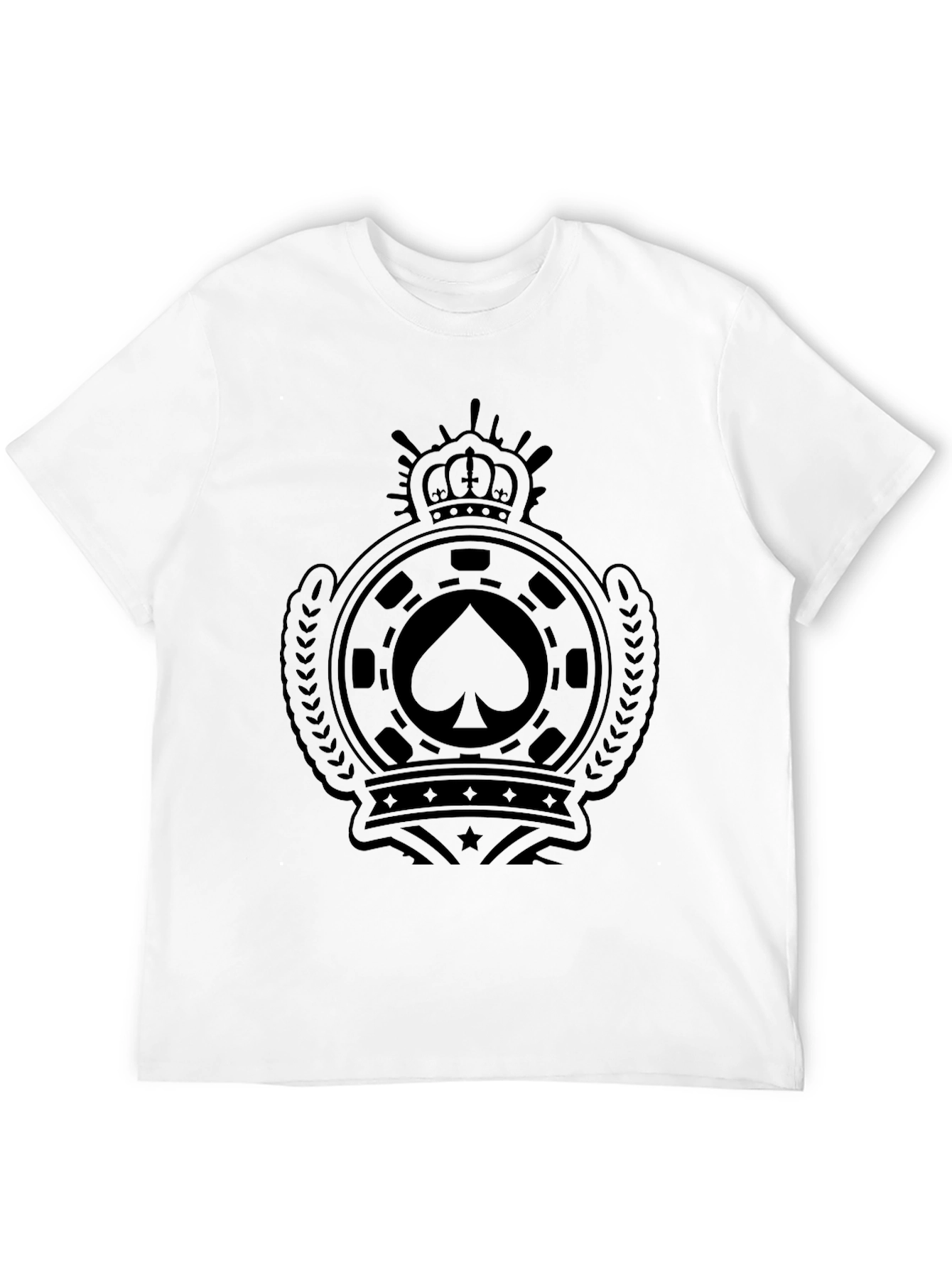 Black Spade Crest Graphic T-Shirt - Premium Black Tee view 12