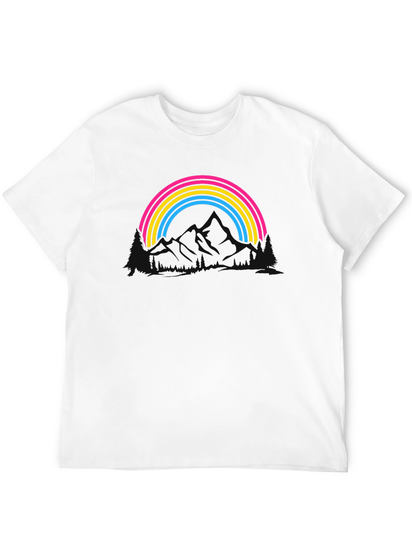 Black Pan Pride Rainbow T-Shirt - Black Cotton Blend Tee view 12