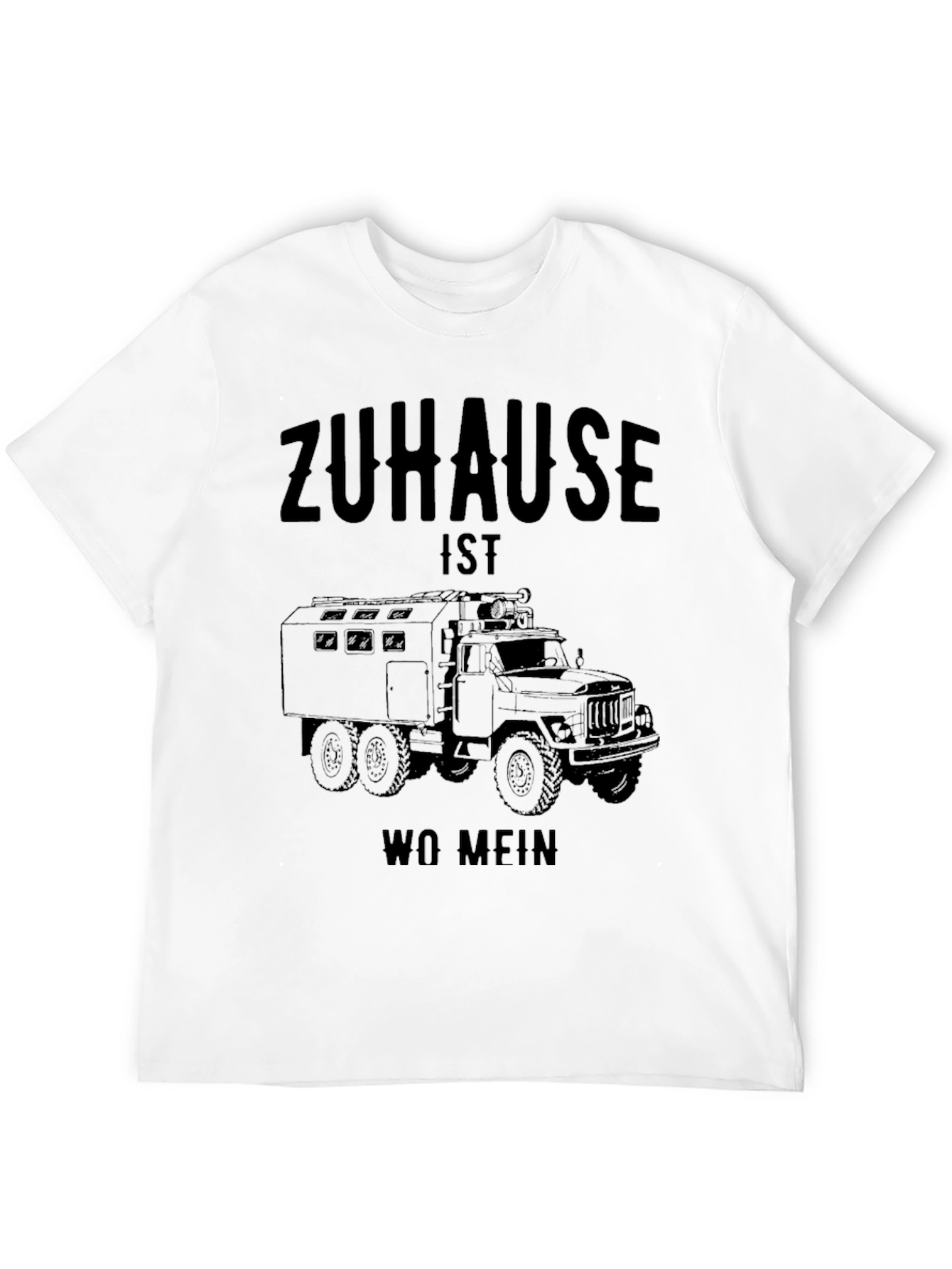 Black Zuhause Truck Graphic Tee - Black Crew Neck view 12