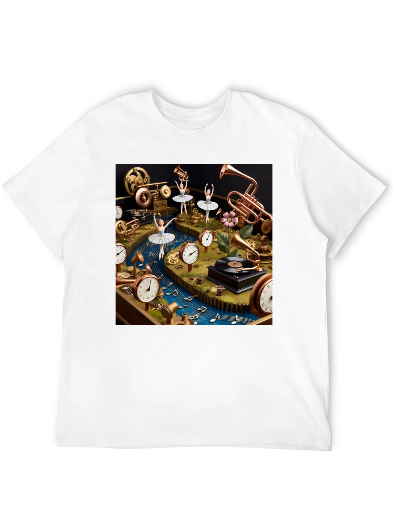 Black Steampunk Ballerina T-Shirt view 12