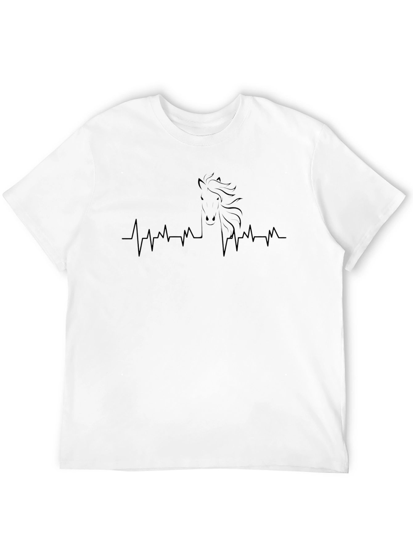 Black Horse Heartbeat Graphic Tee - Black view 12