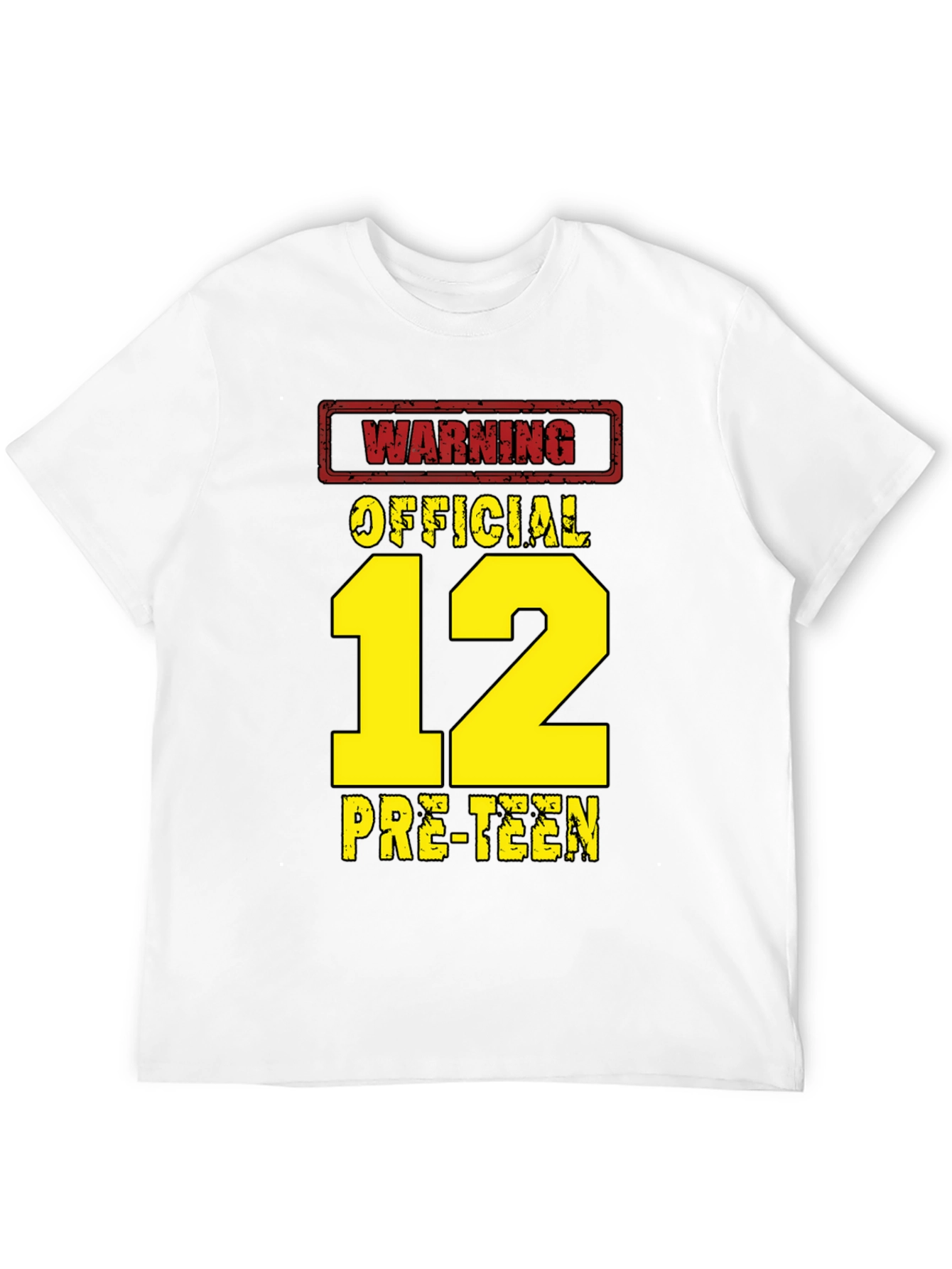 Black Warning Official 12 Pre-Teen T-Shirt view 12