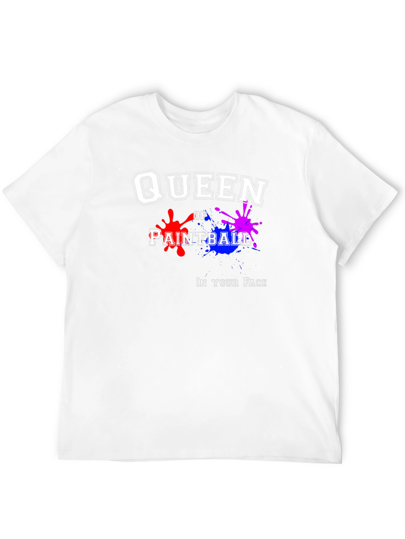 Black Queen of Paintball Black Graphic T-Shirt view 12