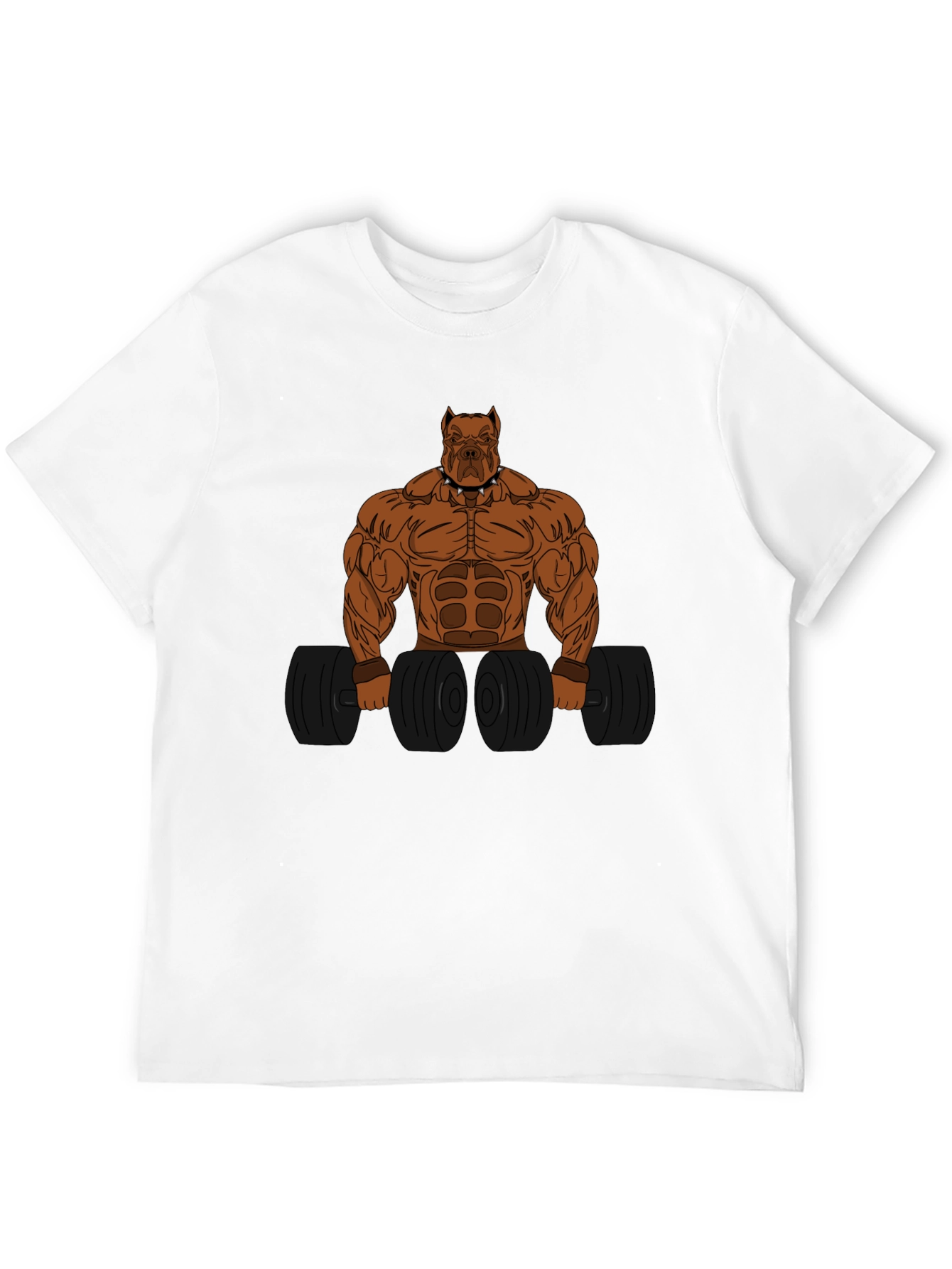 Black Muscle Dog T-Shirt: Gym Beast Mode Apparel view 12
