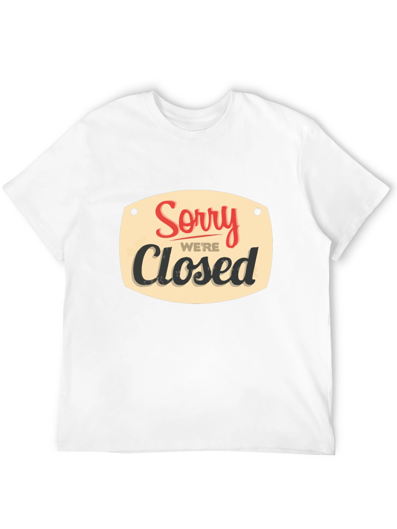 Black Sorry We're Closed Graphic Tee - Black Casual Shirt view 12