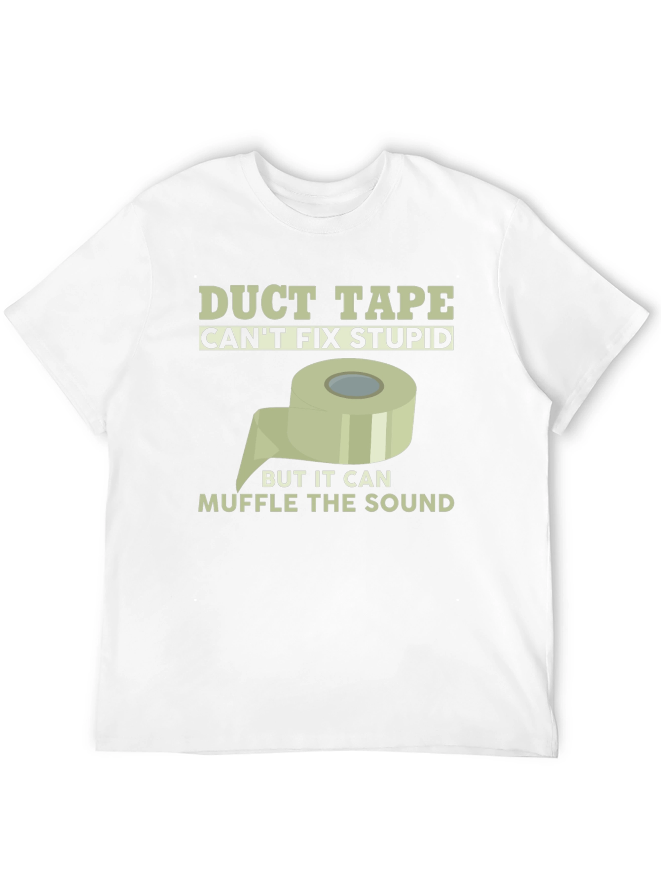 Black Funny Duct Tape Fixes Stupid T-Shirt view 12