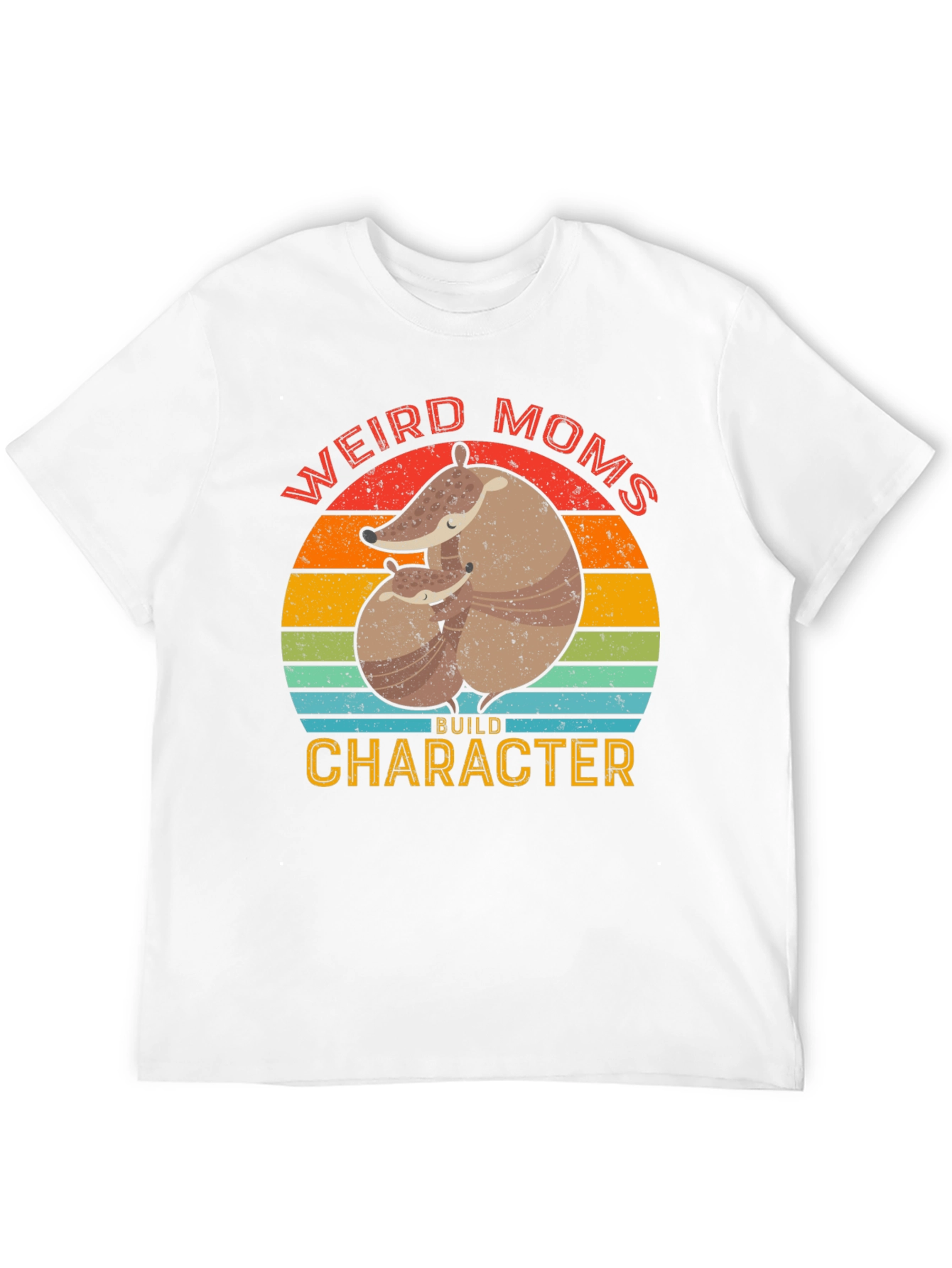 Black Weird Moms Build Character Armadillo T-Shirt view 12