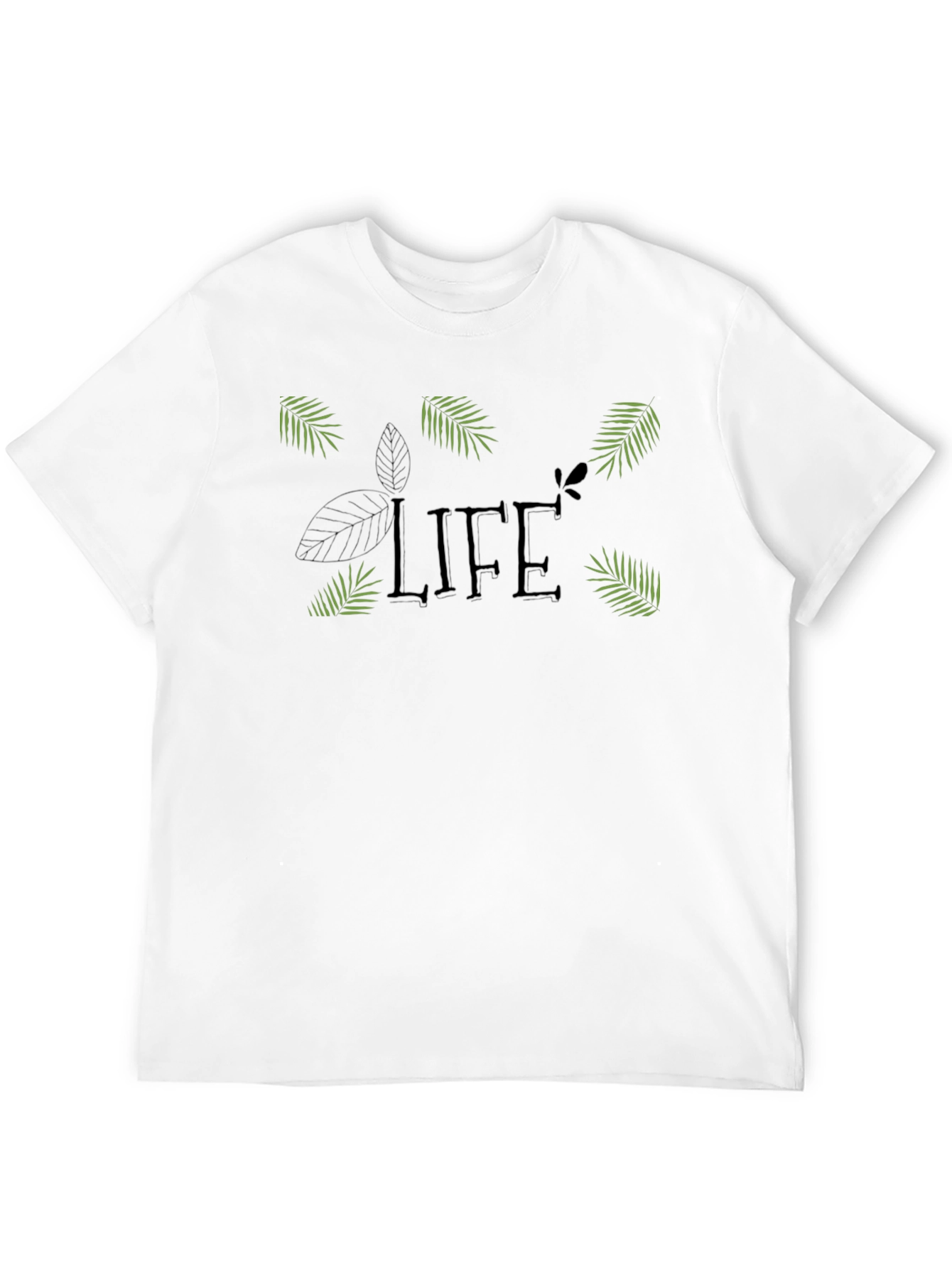 Black Life Graphic Tee - Black Crew Neck Cotton Blend T-Shirt view 12